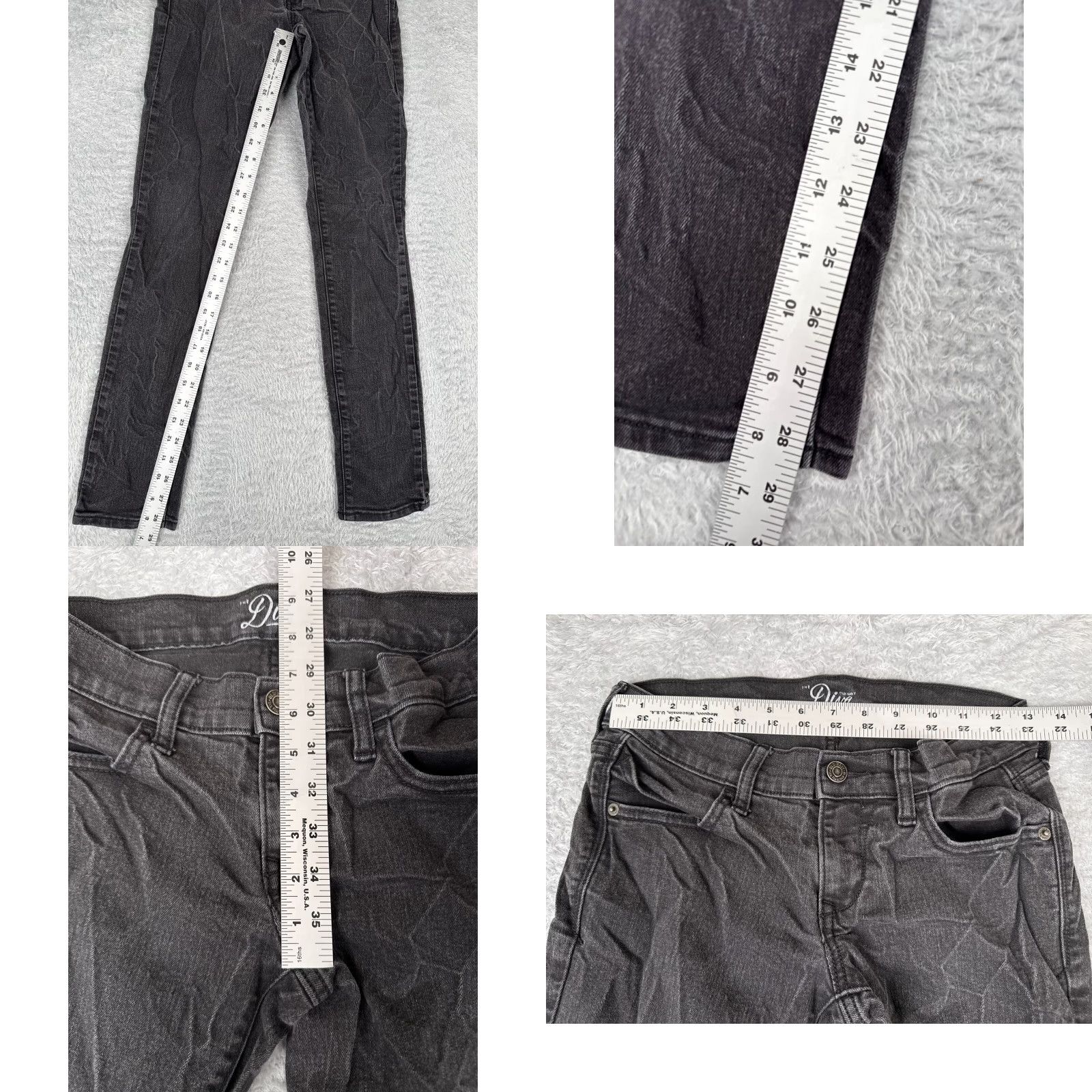 Old Navy Old Navy Jeans Women Black Denim The Diva Straight Low Rise Cotton Blend 26x29 2 29in Inseam Slimming Stretch 5-Pocket Vintage No Size 26" / US 2 / IT 38 - 8 Thumbnail