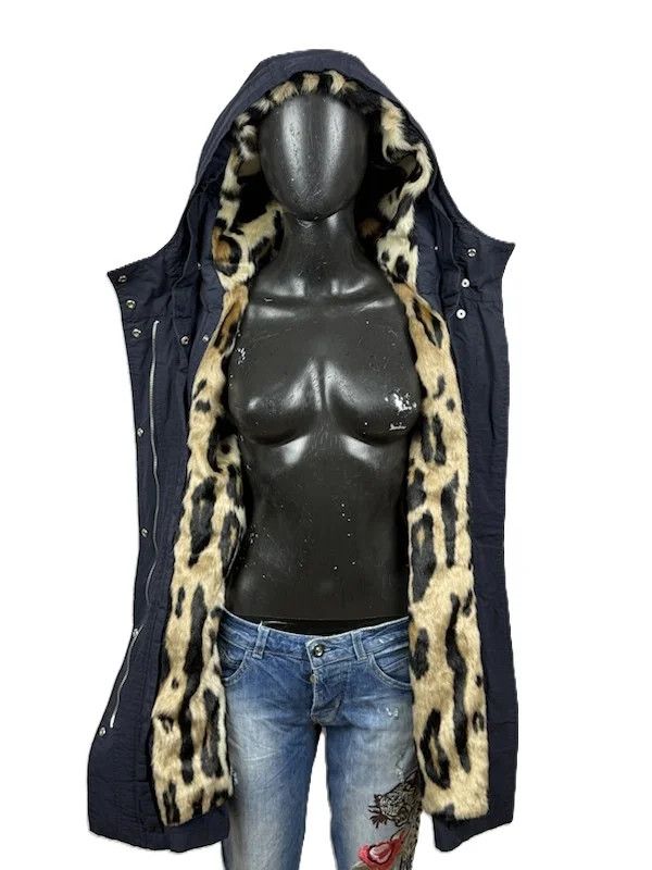 Armani Armani Jeans Parka con Cappuccio Blu Donna M Size M / US 6-8 / IT 42-44 - 6 Thumbnail