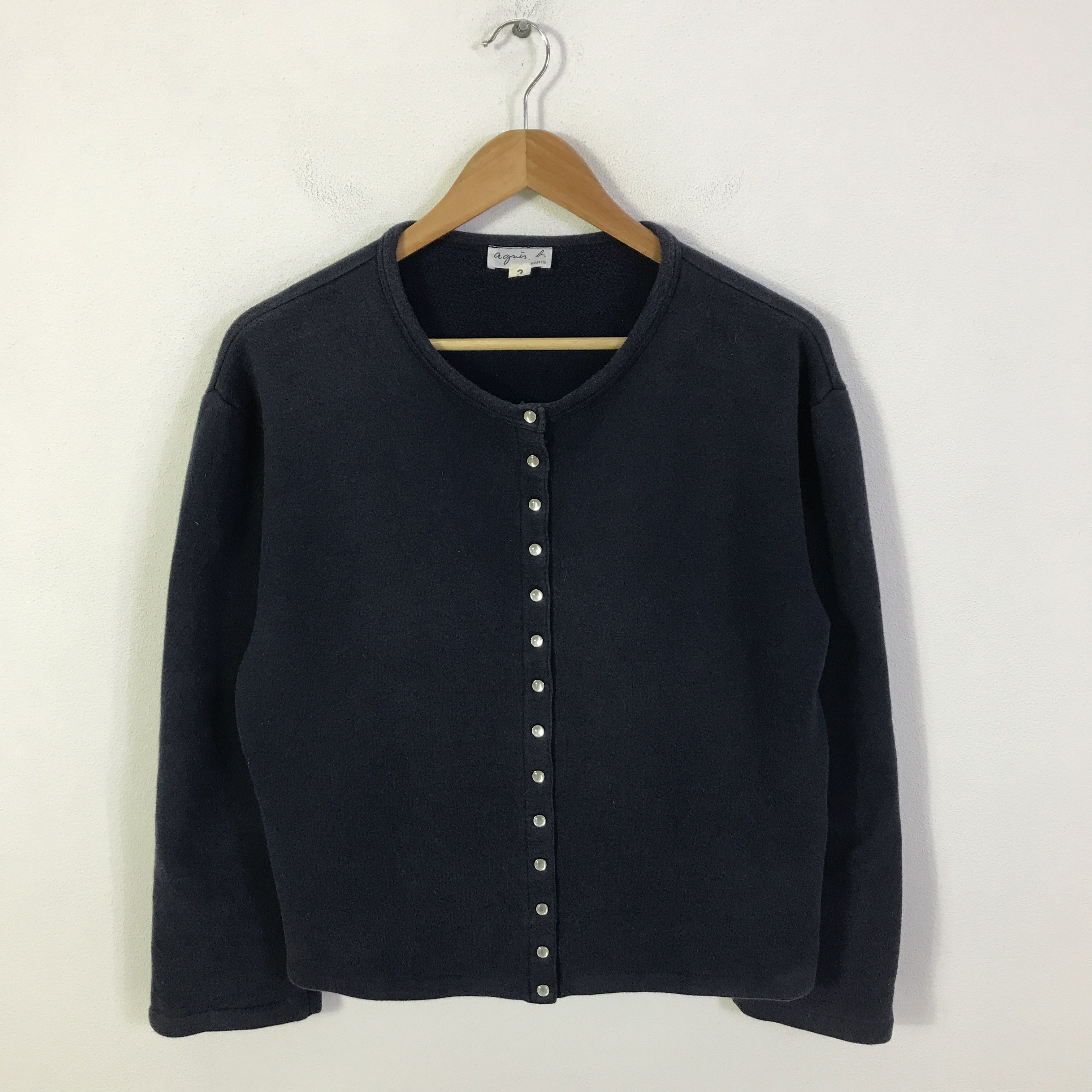 agnes b. agnes b nap button shirt navy jacket K106B3 Size US L / EU 52-54 / 3 - 1 Thumbnail