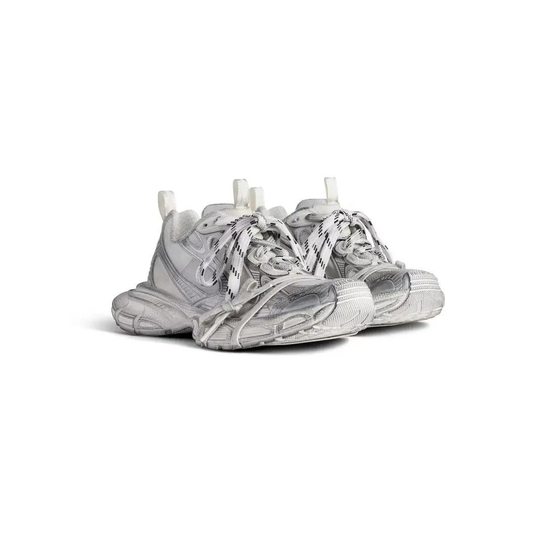 Balenciaga o1w1db10325 3XL Summer Mesh Sneakers in White/Grey Size US 10 / EU 43 - 2 Thumbnail