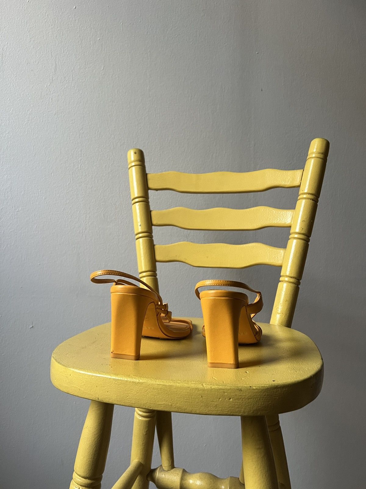 Sandro Sandro Paris Faye Yellow Open Heels Size US 8 / IT 38 - 9 Thumbnail