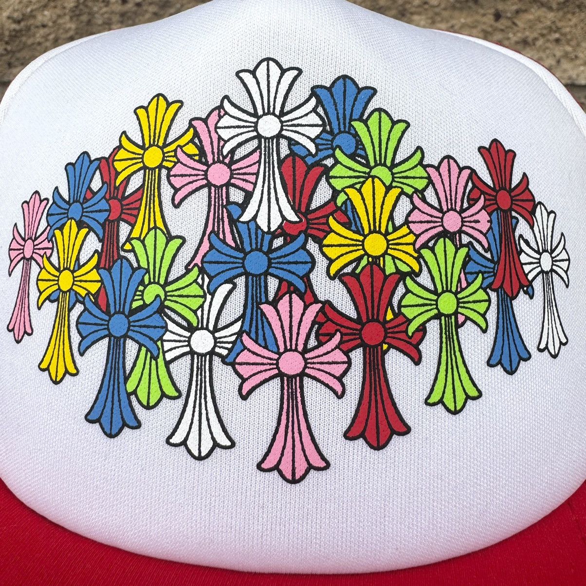 Chrome Hearts Chrome Hearts Multi Color Crosses Trucker Hat Size ONE SIZE - 3 Thumbnail