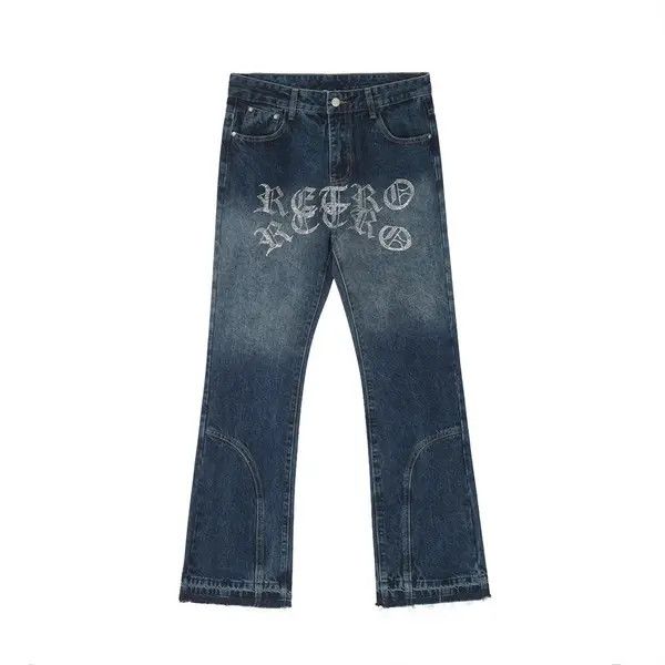VIBE pattern punk flare jeans Size US 30 / EU 46 - 1 Thumbnail