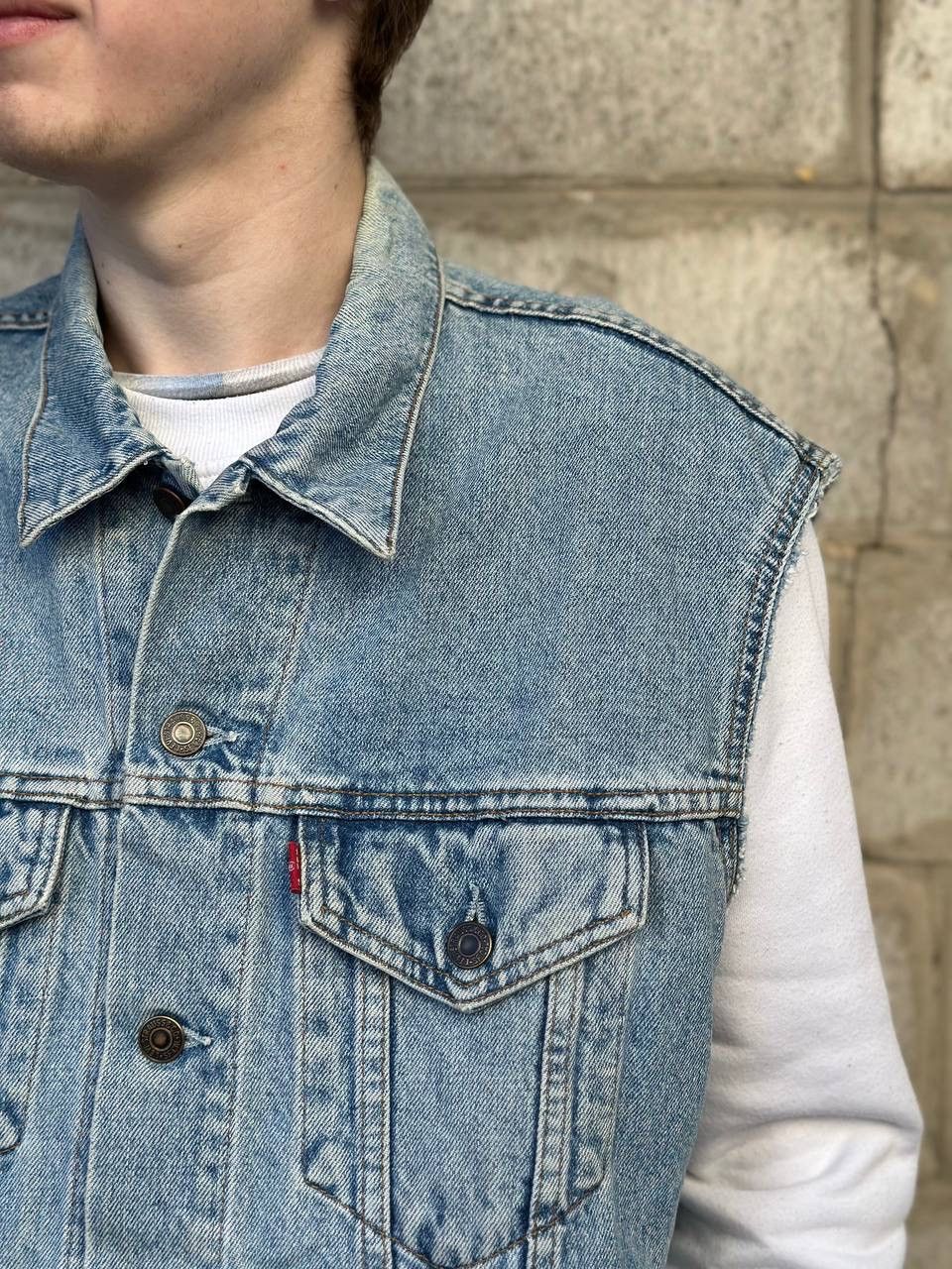Levi's Vintage Clothing VTG 90s Levi’s Denim Vest Y2K Size L 00s USA Hype Trend USA Size US L / EU 52-54 / 3 - 6 Thumbnail