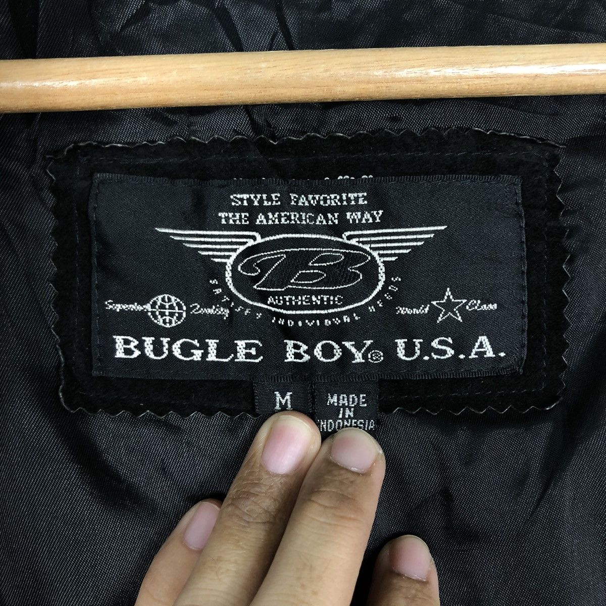 Japanese Brand 🔥Vintage Genuine Leather Jacket Biker Bugle Usa Made Size US M / EU 48-50 / 2 - 18 Thumbnail