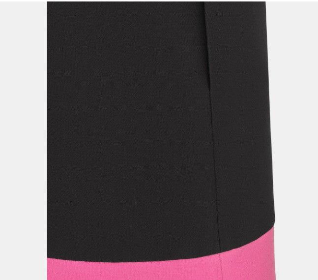 Dior o1w1db10225 411R99 A-Line Midi Dress in Black & Pink Size XL / US 12-14 / IT 48-50 - 3 Thumbnail