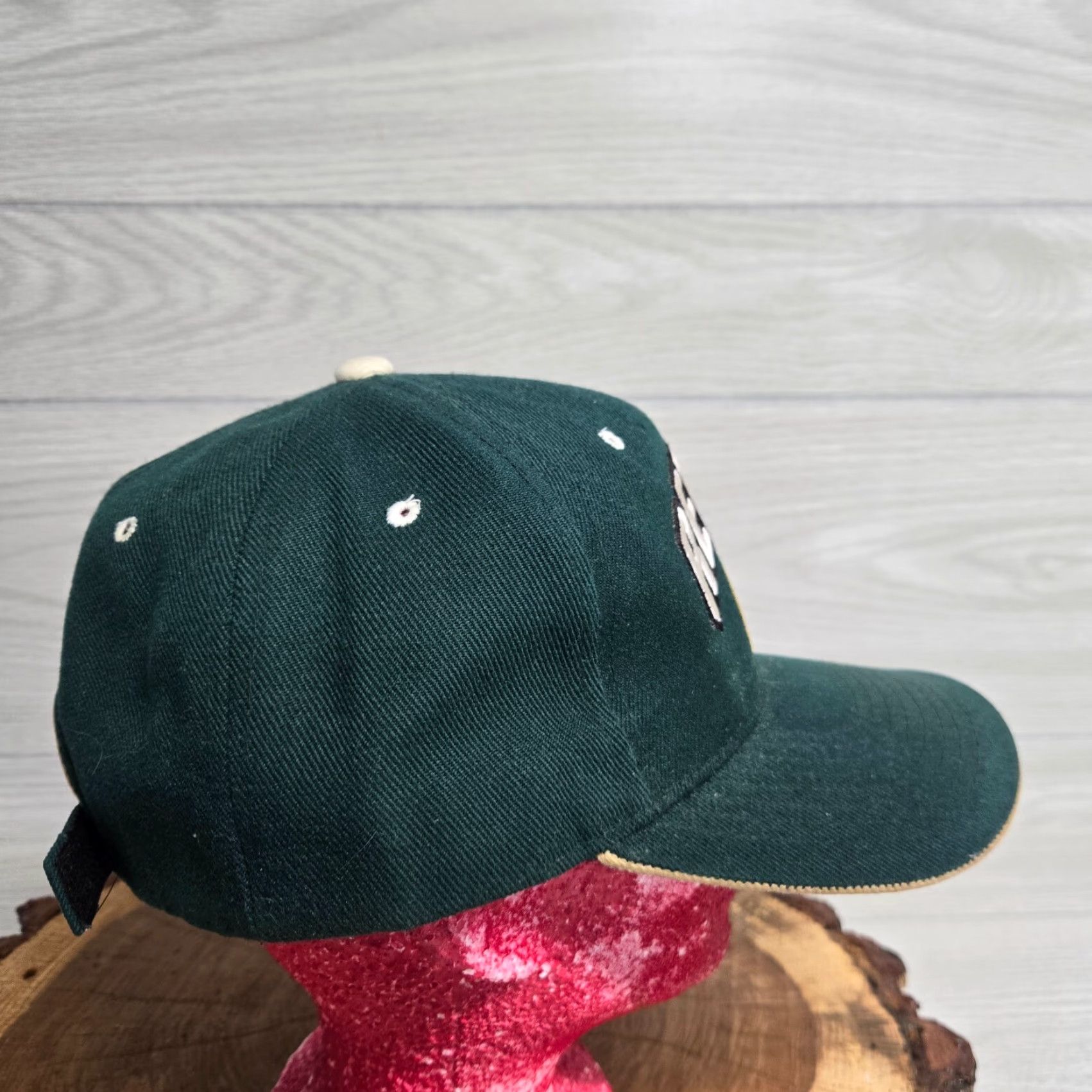 Vintage VINTAGE US Army Retired Green Adult Adjustable Strapback Baseball Cap Hat Size ONE SIZE - 3 Thumbnail