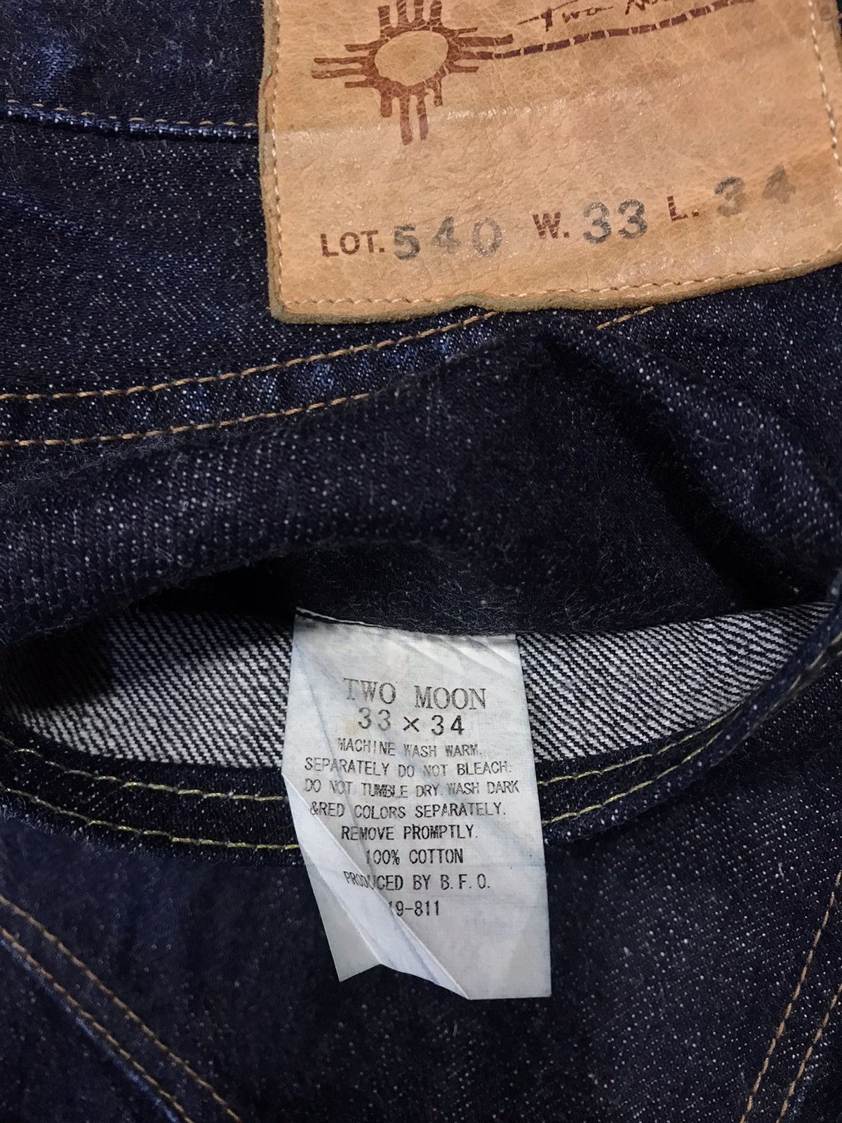 Two Moon RARE Two Moon Buttonfly Selvedge Dark Indigo Jeans Size US 32 / EU 48 - 10 Thumbnail