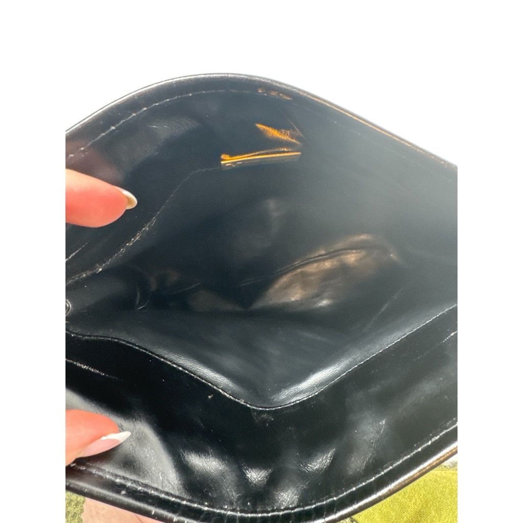 Valentino Vintage Mario Valentino Black Embossed Leather Clutch Size ONE SIZE - 10 Thumbnail