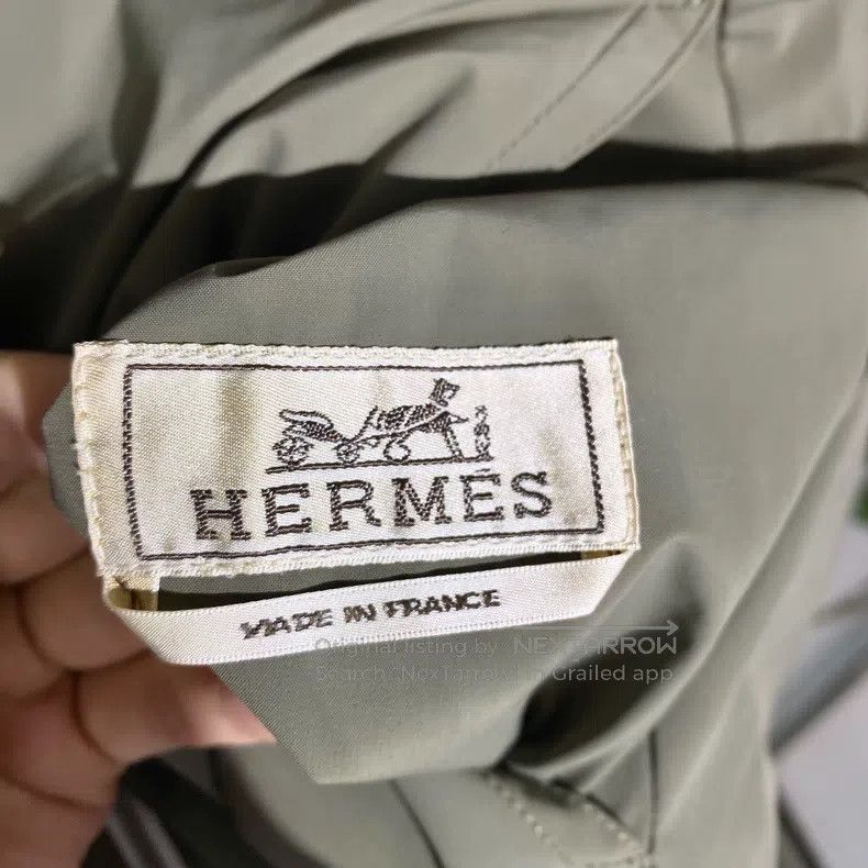 Hermes Hermes Bubble grid pattern, nylon blend, ribbed collar, re Size US L / EU 52-54 / 3 - 5 Thumbnail