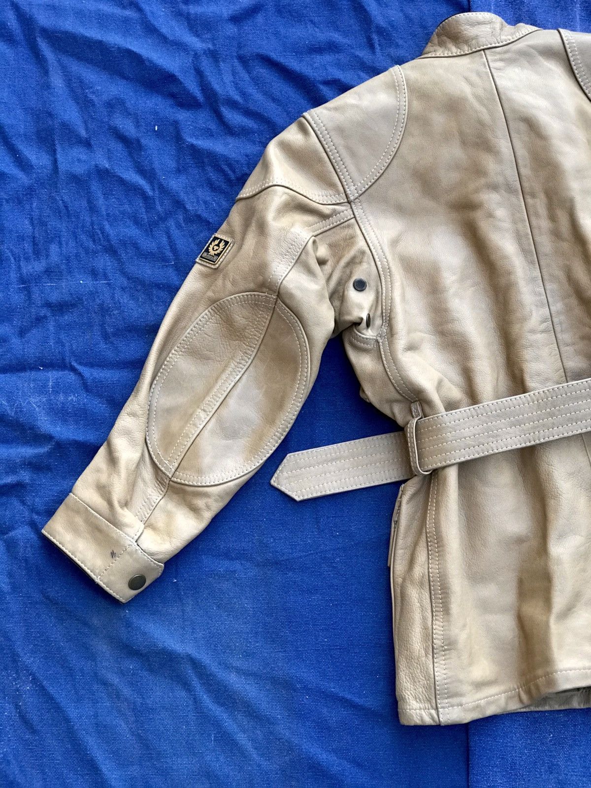 Belstaff BELSTAFF THICK FULL GRAIN VEG TANNED LEATHER JACKET Size M / US 6-8 / IT 42-44 - 6 Thumbnail