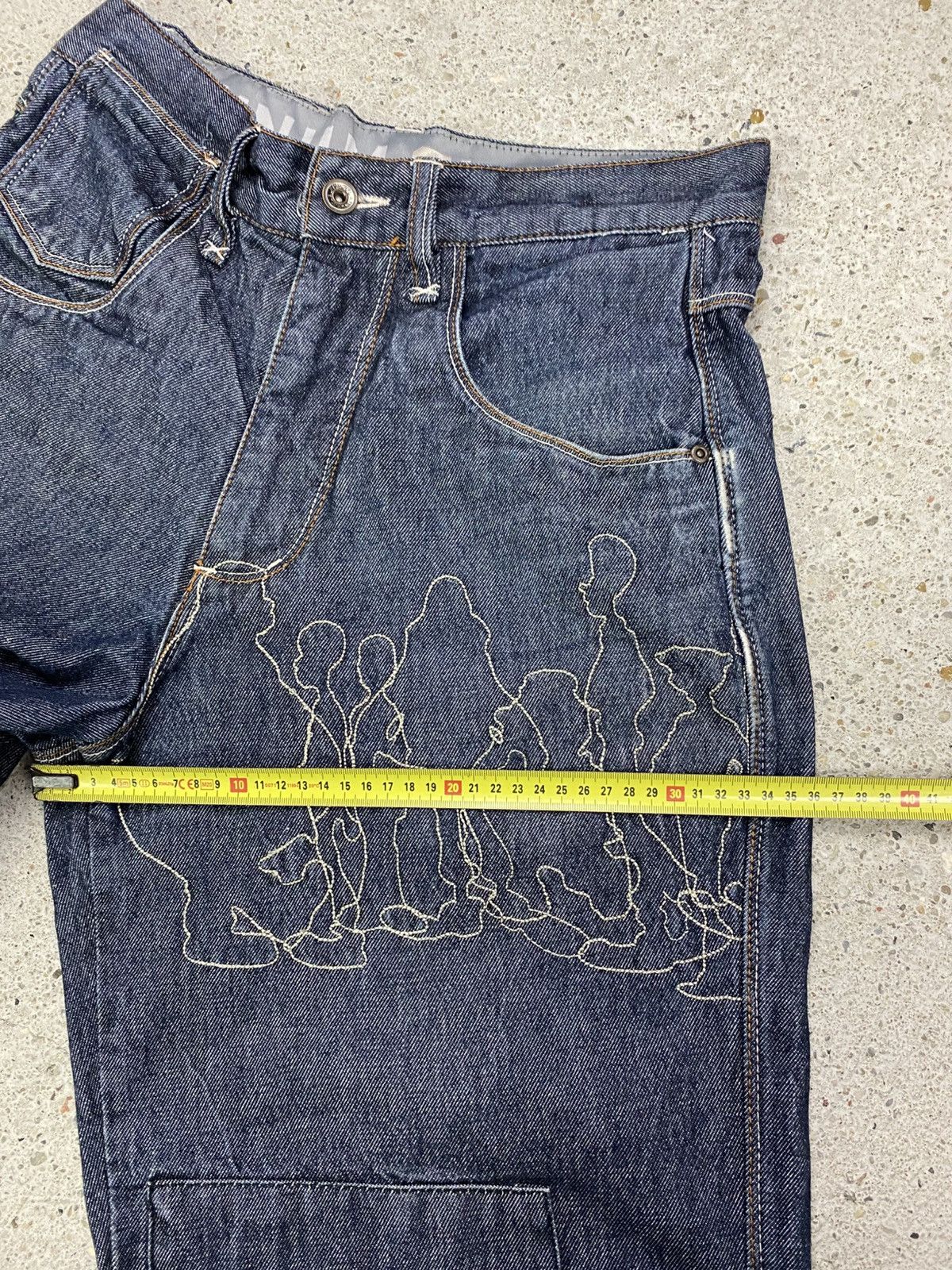 Fubu Fubu platinum raw denim jeans jnco southpole hip hop baggy Size US 34 / EU 50 - 21 Thumbnail