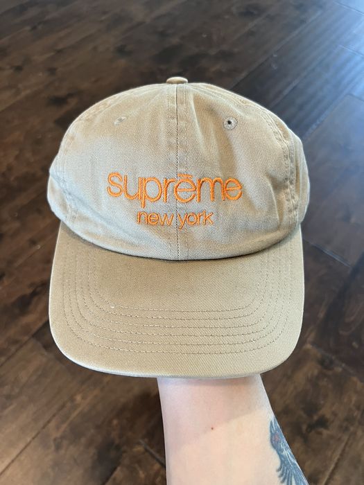 Supreme Supreme Twill Classic Logo 6-Panel Tan | Grailed