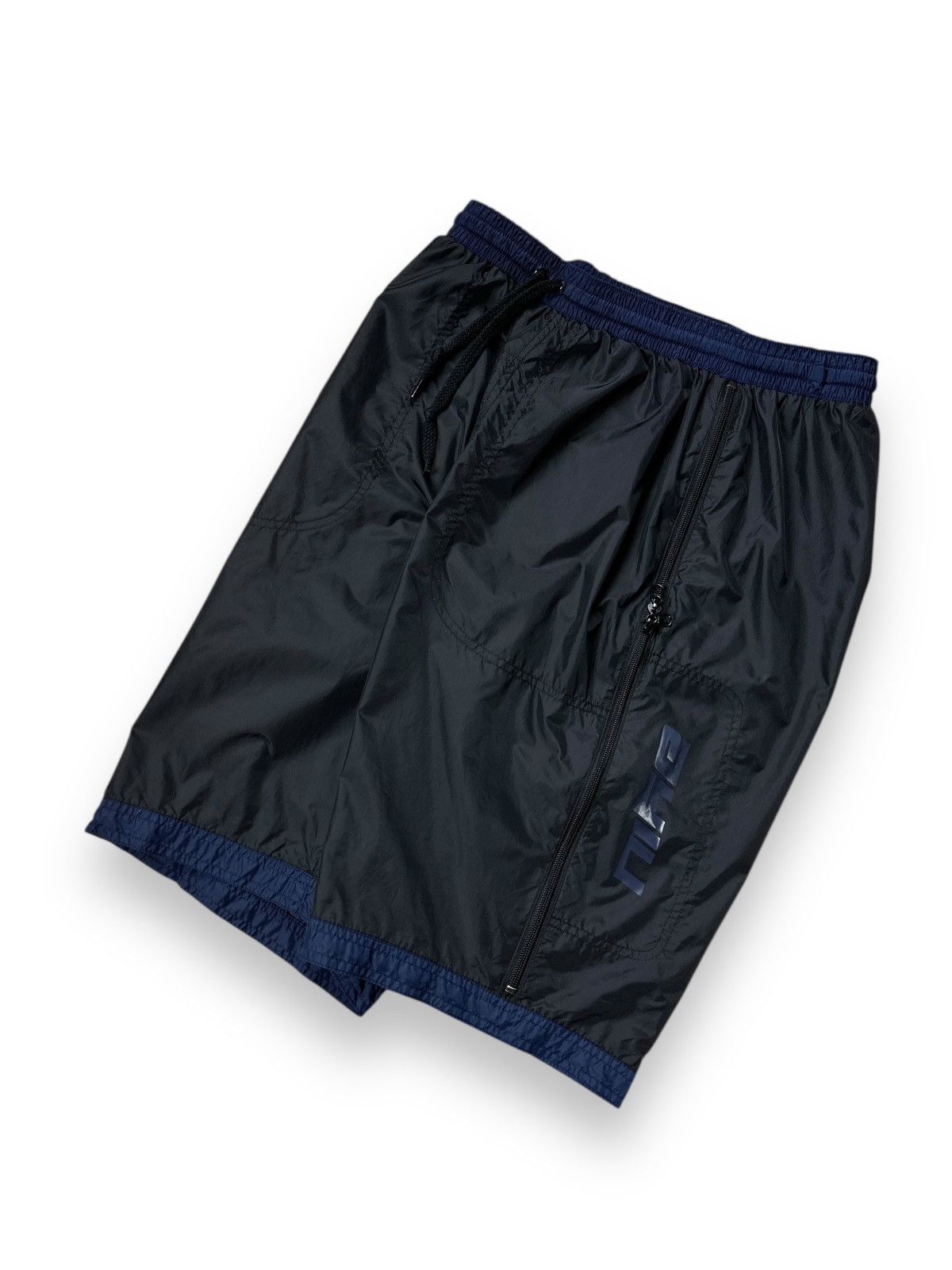 Nike × Vintage Vintage Y2K Nike Big Logo Full Zip Nylon Shorts Size US 32 / EU 48 - 1 Thumbnail