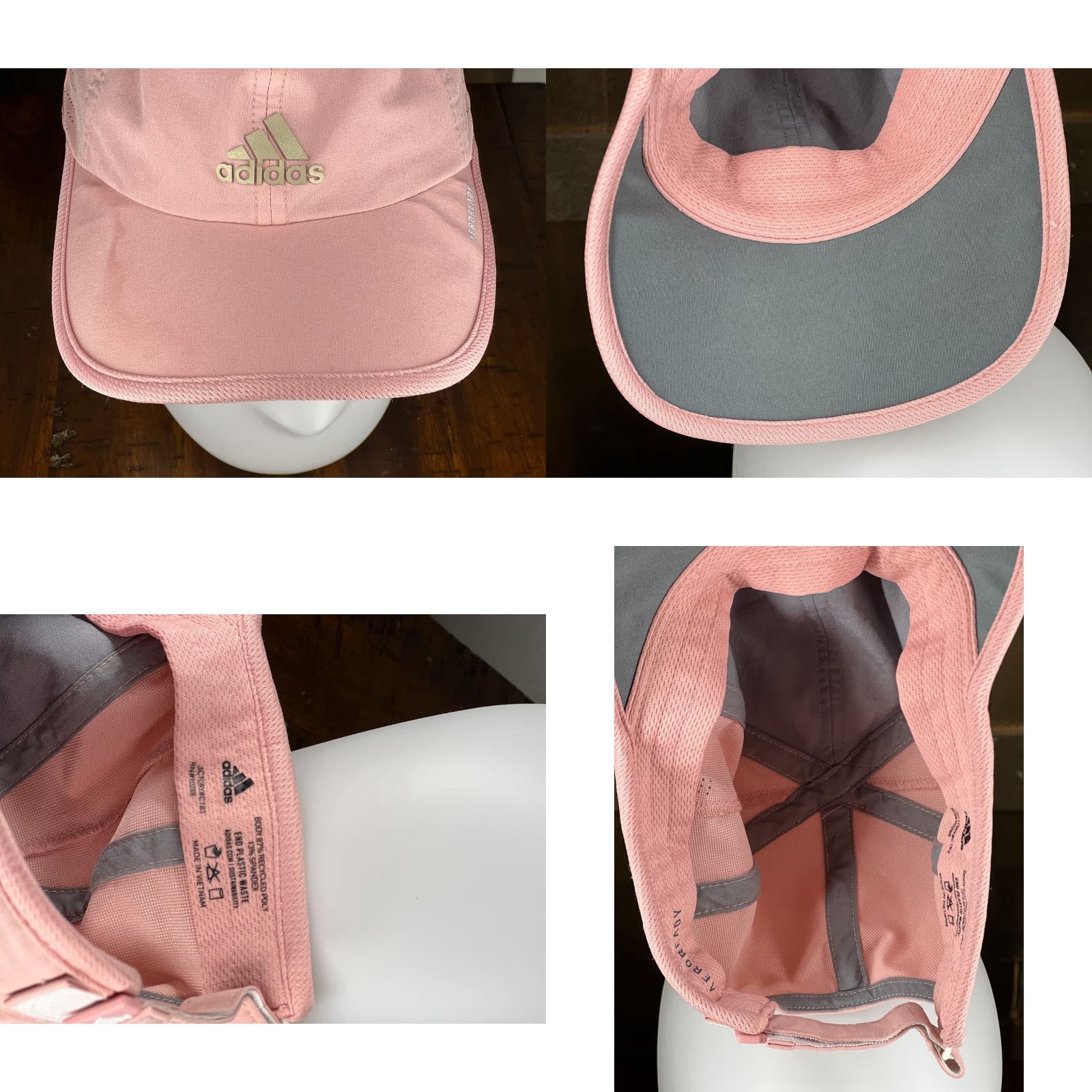 Adidas adidas Hat Cap Strap Back Womens Pink Gold Golf Golfer Aeroready Polyester A | Hat Cap Womens One Size Pink Adidas Logo Adjust... Size ONE SIZE - 8 Thumbnail