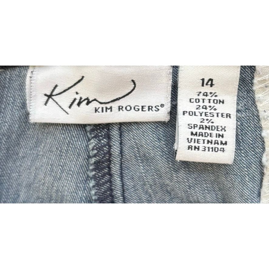Other Kim Rogers Blue Denim Capri Pants Size 14 Size 36" / US 14 / IT 50 - 3 Thumbnail