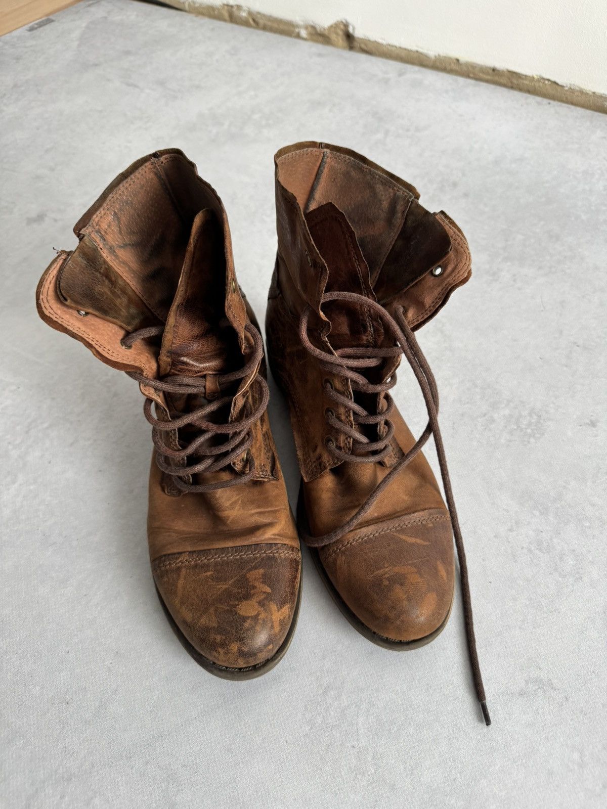 Japanese Brand Vintage Guildi Style Y2k Distressed Leather Anckle Boot Size US 10 / IT 40 - 16 Thumbnail