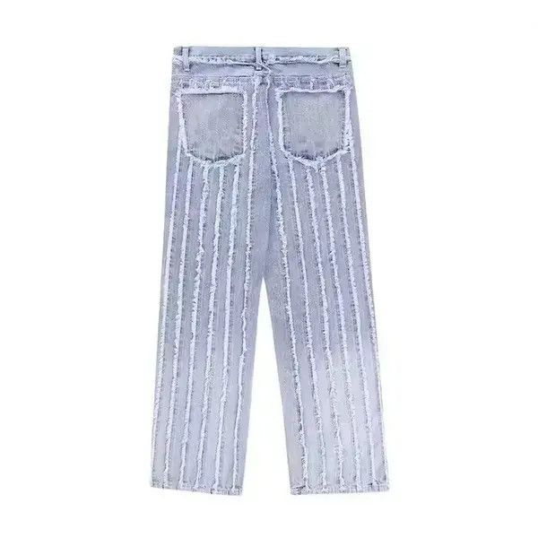 Japanese Brand Striped Baggy Jeans Size US 34 / EU 50 - 2 Thumbnail