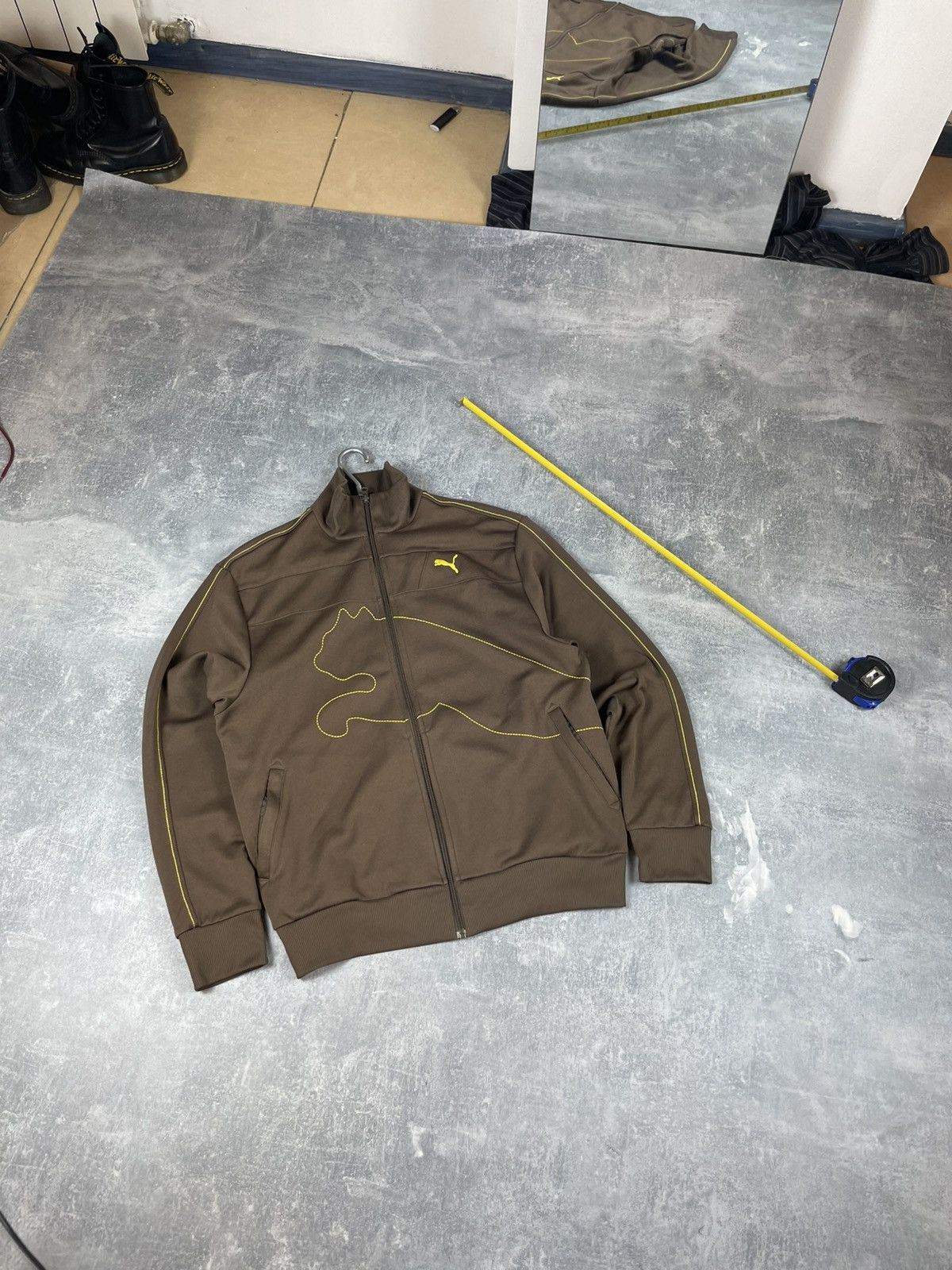 Vntg overprint big logo Puma Speedcat cotton track jacket