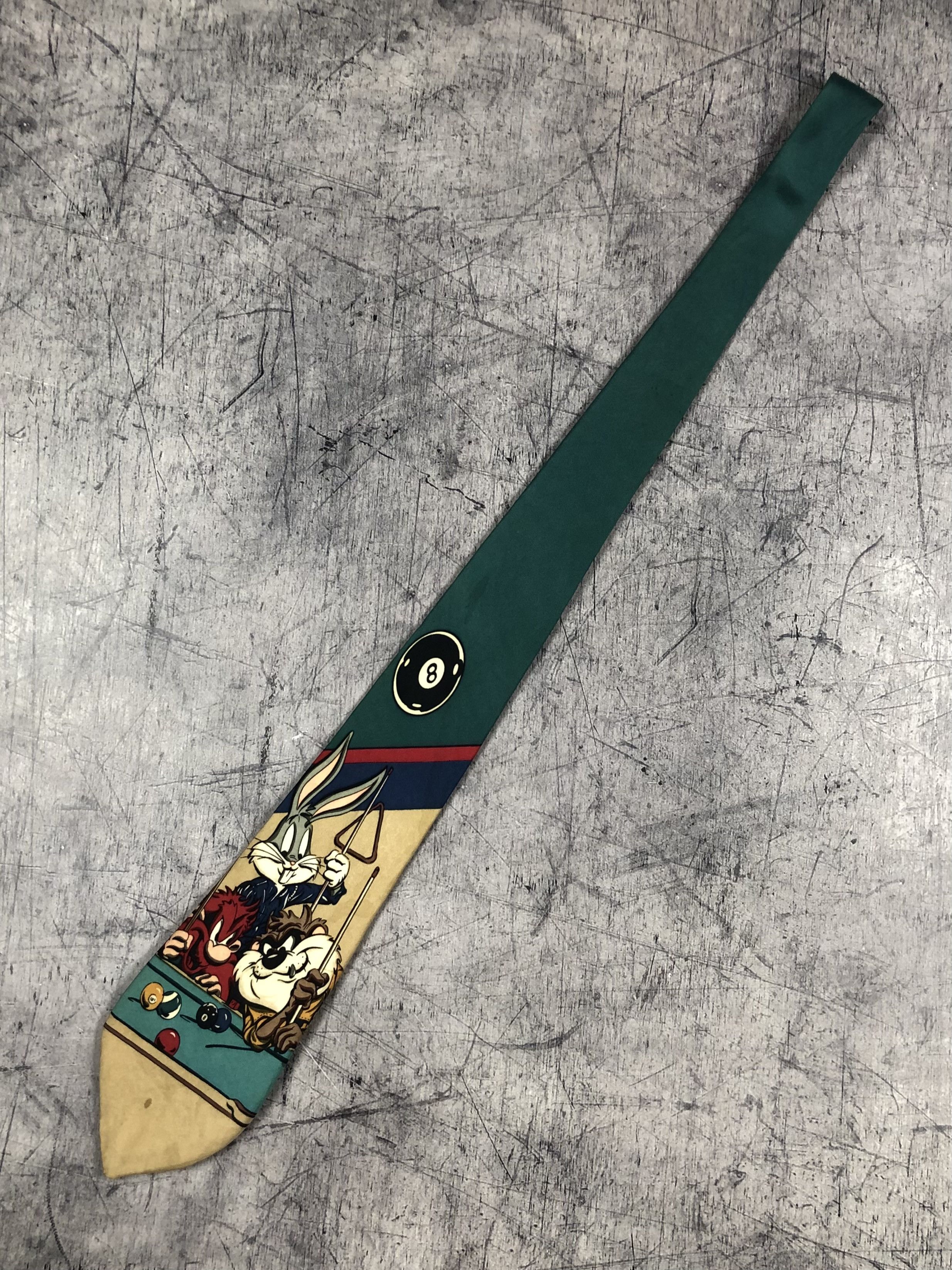Warner Bros Vintage 1992 Warner Bros Billiards Looney Tunes Tie Size ONE SIZE - 2 Thumbnail