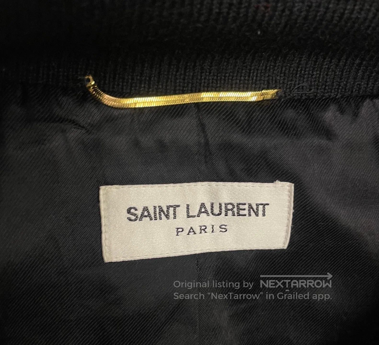 Yves Saint Laurent YSL Black Striped Baseball Jacket. Size US XXS / EU 40 - 5 Thumbnail
