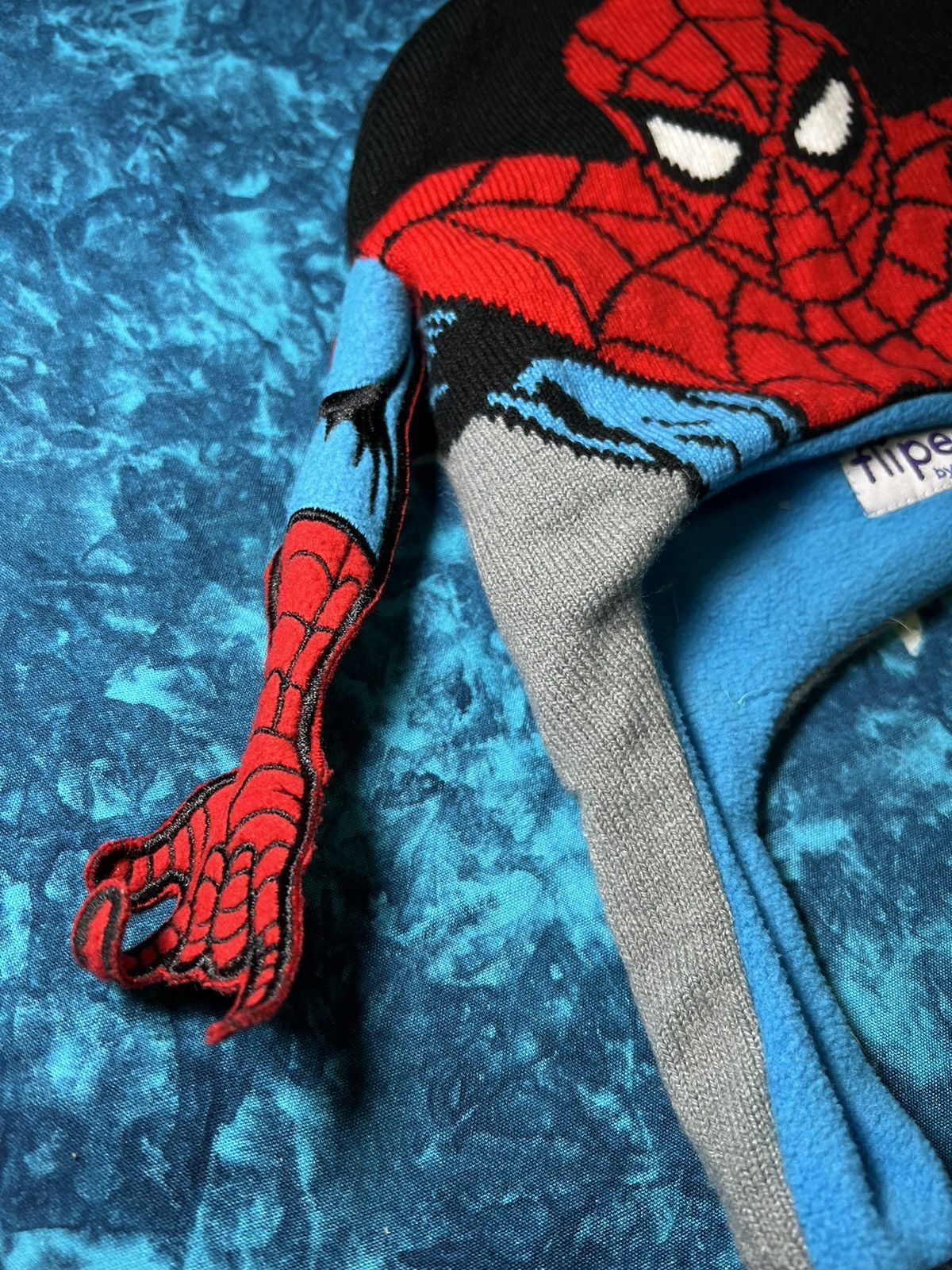 Marvel Comics SPIDER-MAN BIG LOGO MARVEL BEANIE HATS Y2K DRILL 90s Size ONE SIZE - 9 Thumbnail