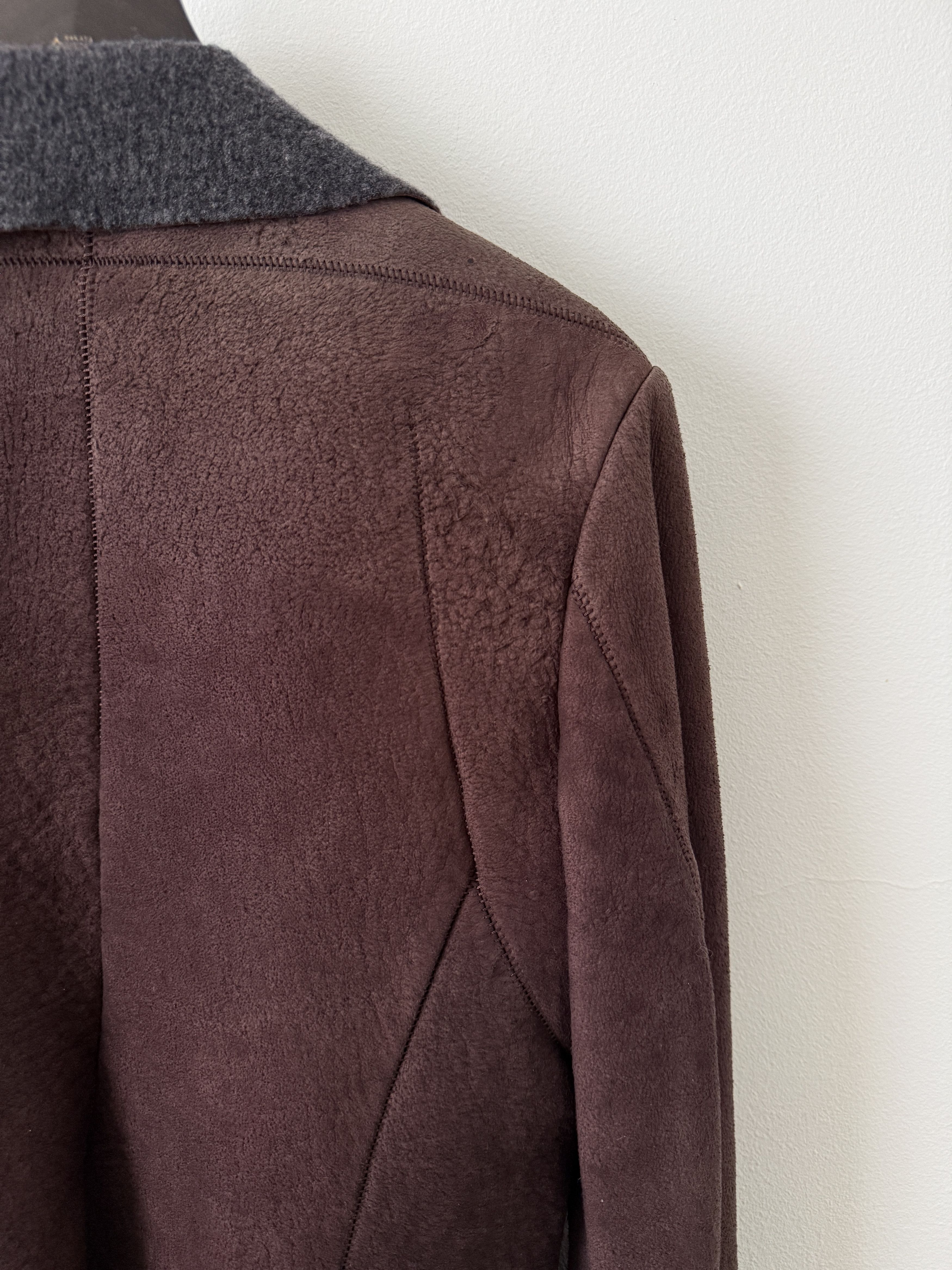 Isaac Sellam Experience Lambskin Leather Asymmetrical Wool Lined Jacket Size M / US 6-8 / IT 42-44 - 22 Thumbnail