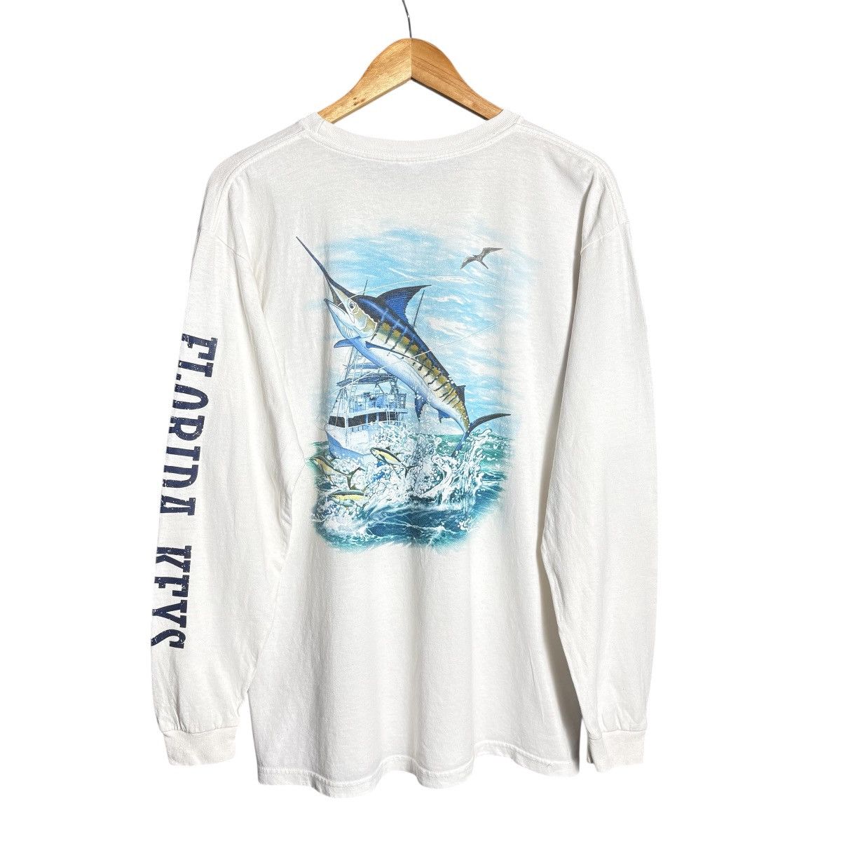 Vintage Vintage Key Largo Florida Fishing Fish Graphic T-Shirt Size US L / EU 52-54 / 3 - 1 Thumbnail