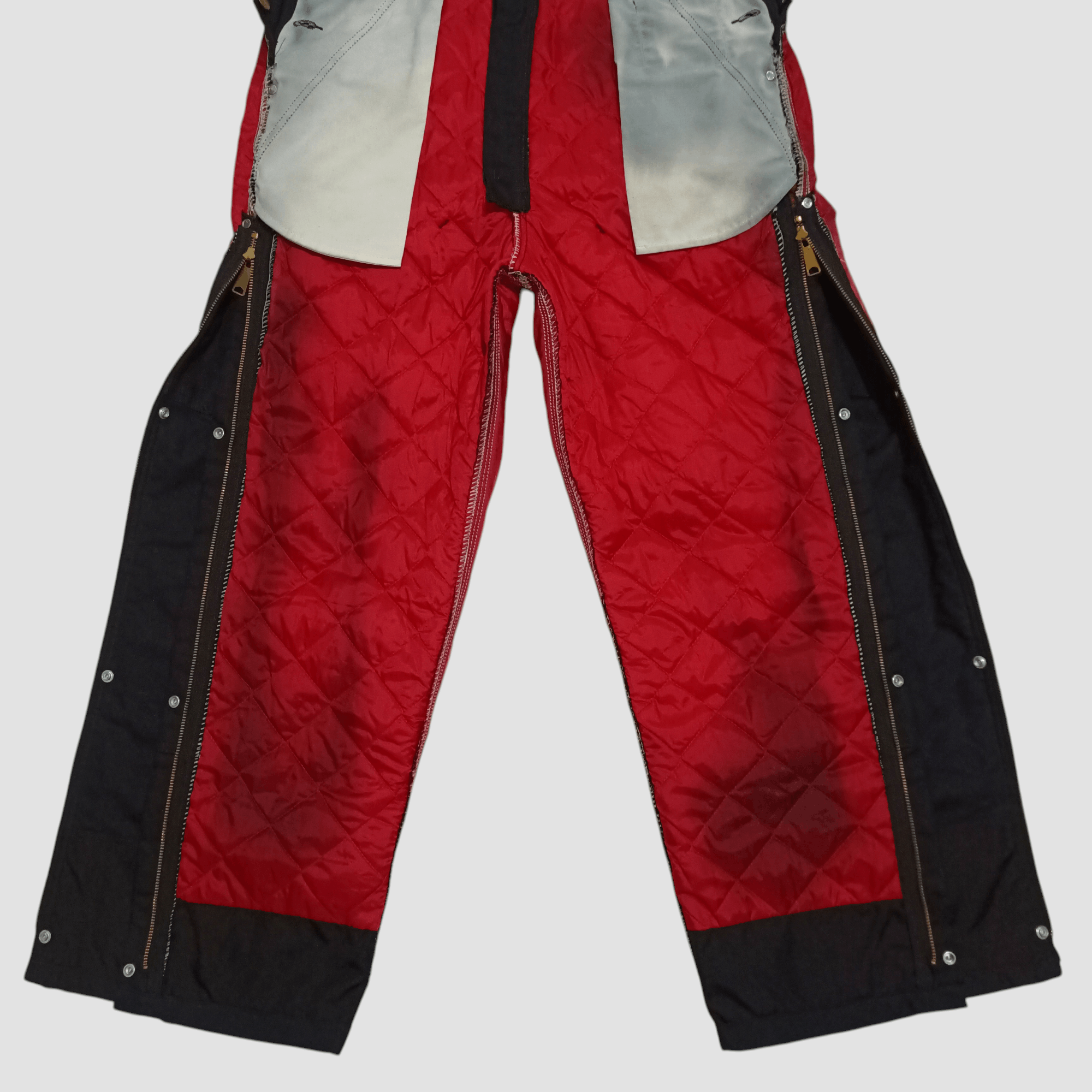 Carhartt Carhartt Duck Zip-to-Thigh Bib Overall/Quilt Lined Size US 37 - 15 Thumbnail