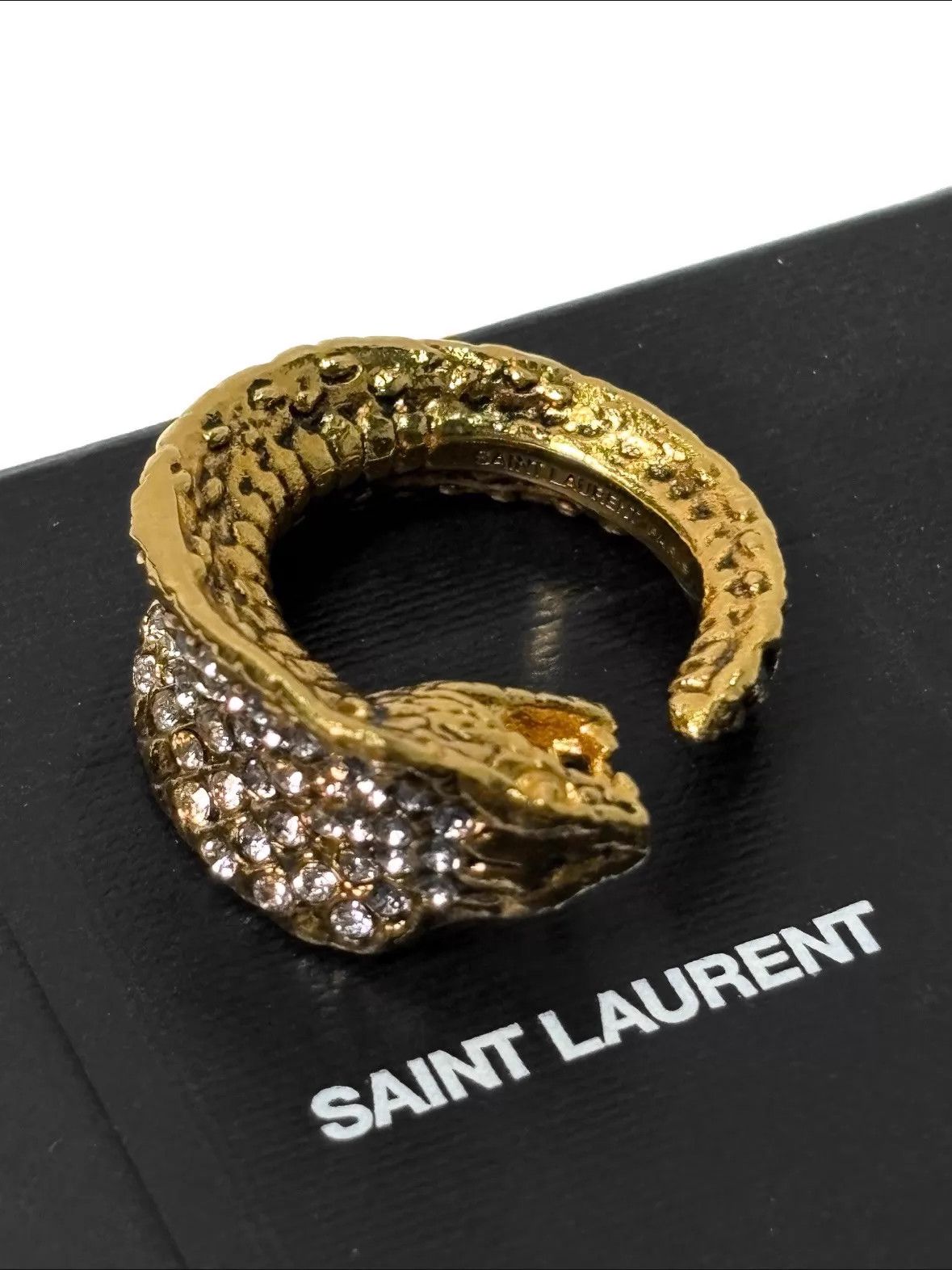 Saint Laurent Paris SLP 22SS Pave Cobra Brass Ring Size 6 Size ONE SIZE - 2 Thumbnail