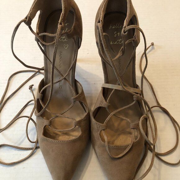 Banana Republic Banana Republic women's tan leather high heel shoes size:9M Size US 9 / IT 39 - 1 Thumbnail