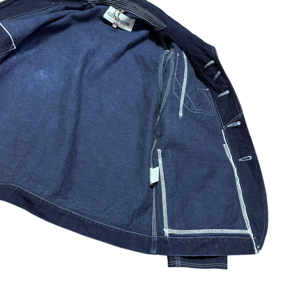 Japanese Brand Ciname Heavyweight Denim Selvedge Chore Jacket Size US M / EU 48-50 / 2 - 11 Thumbnail