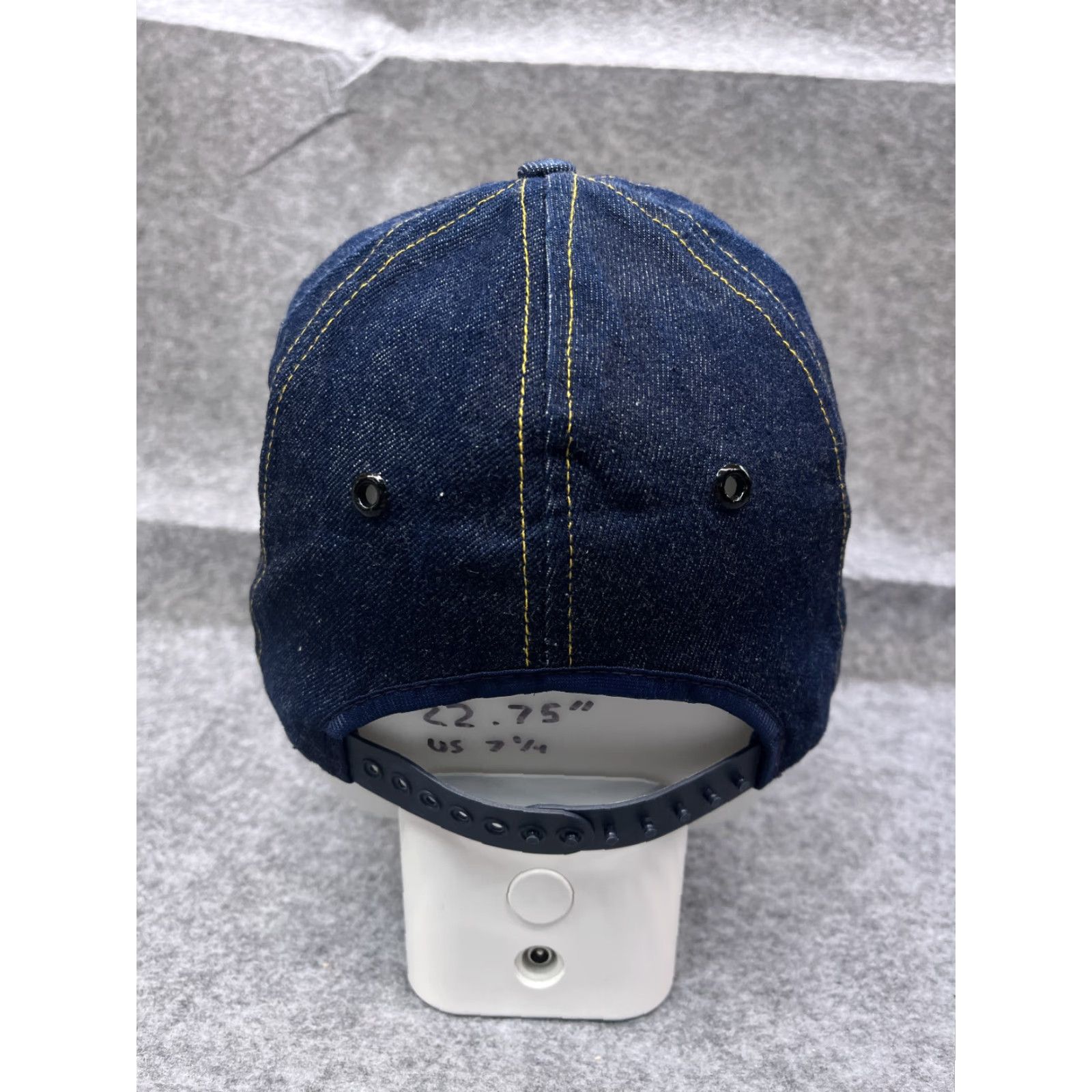 Vintage Blue Denim Snapback Hat Cap for Men | One Size | Casual DVA Theme | Adjustable Lightweight Size ONE SIZE - 6 Thumbnail