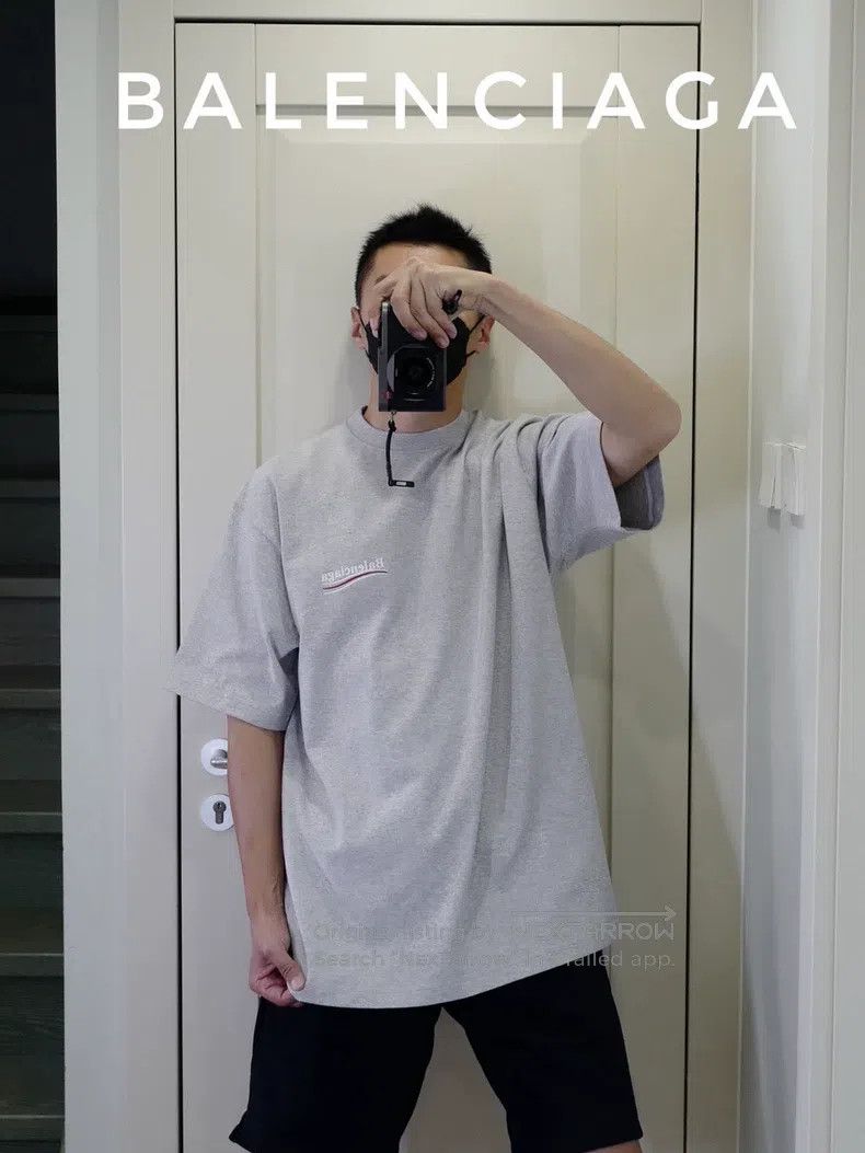 Balenciaga Balenciaga Gray Cola Logo Short Sleeve T-Shirt Size US M / EU 48-50 / 2 - 2 Thumbnail
