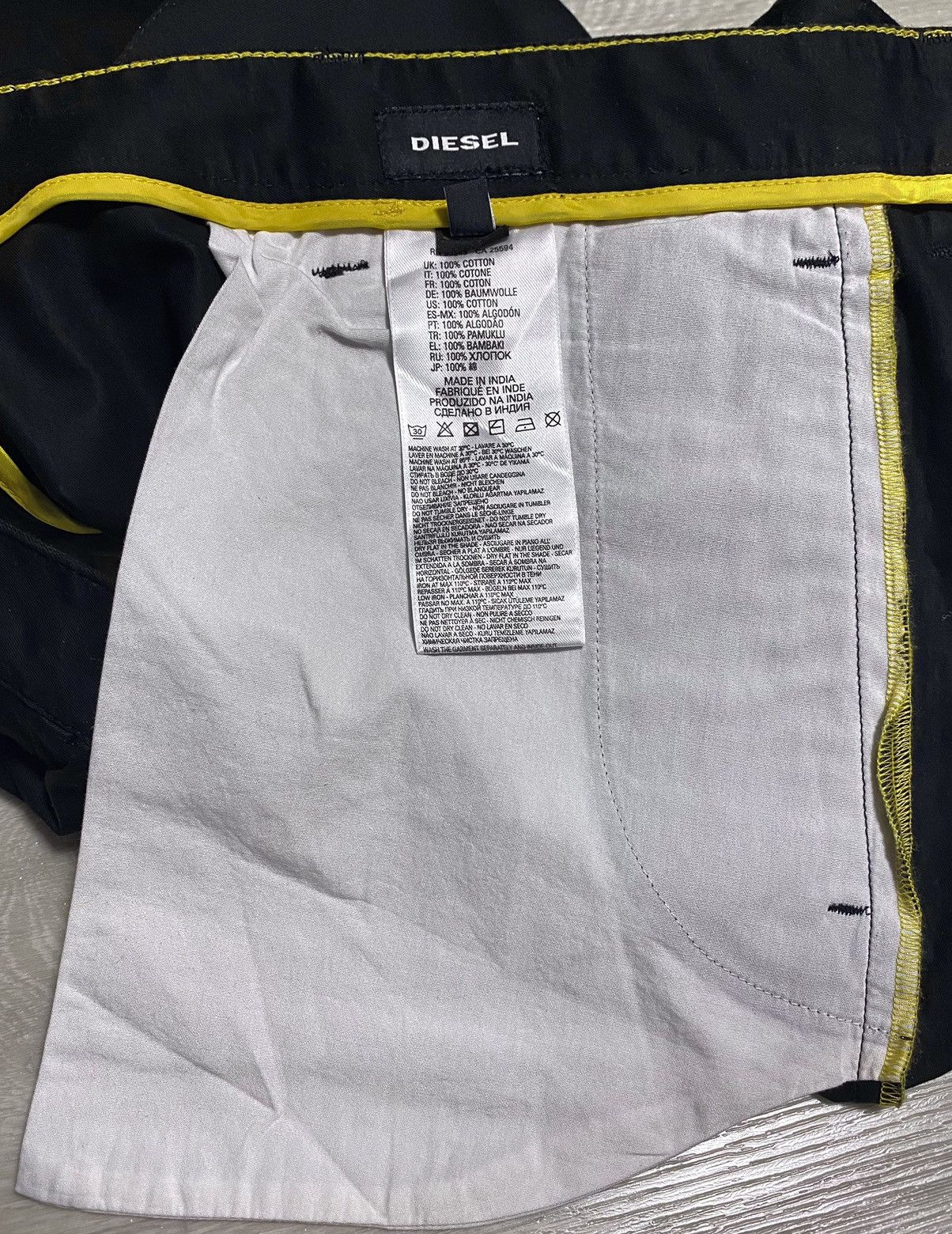 Diesel Diesel Black Cotton Chino Casual Pants Trousers Formal Size US 34 / EU 50 - 13 Thumbnail