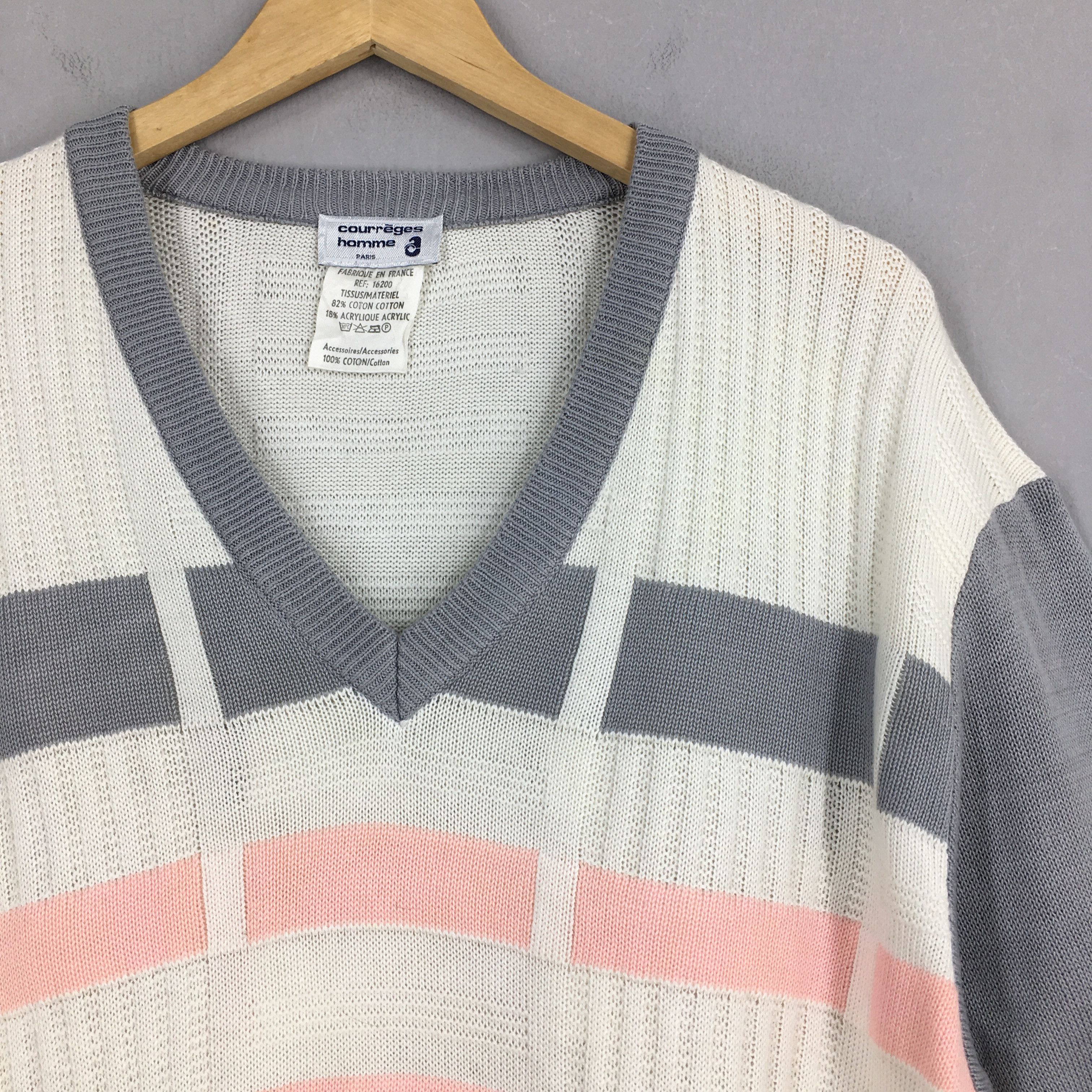 Courreges Vintage 70s Courreges Homme Paris Sweater Medium Size M / US 6-8 / IT 42-44 - 2 Thumbnail