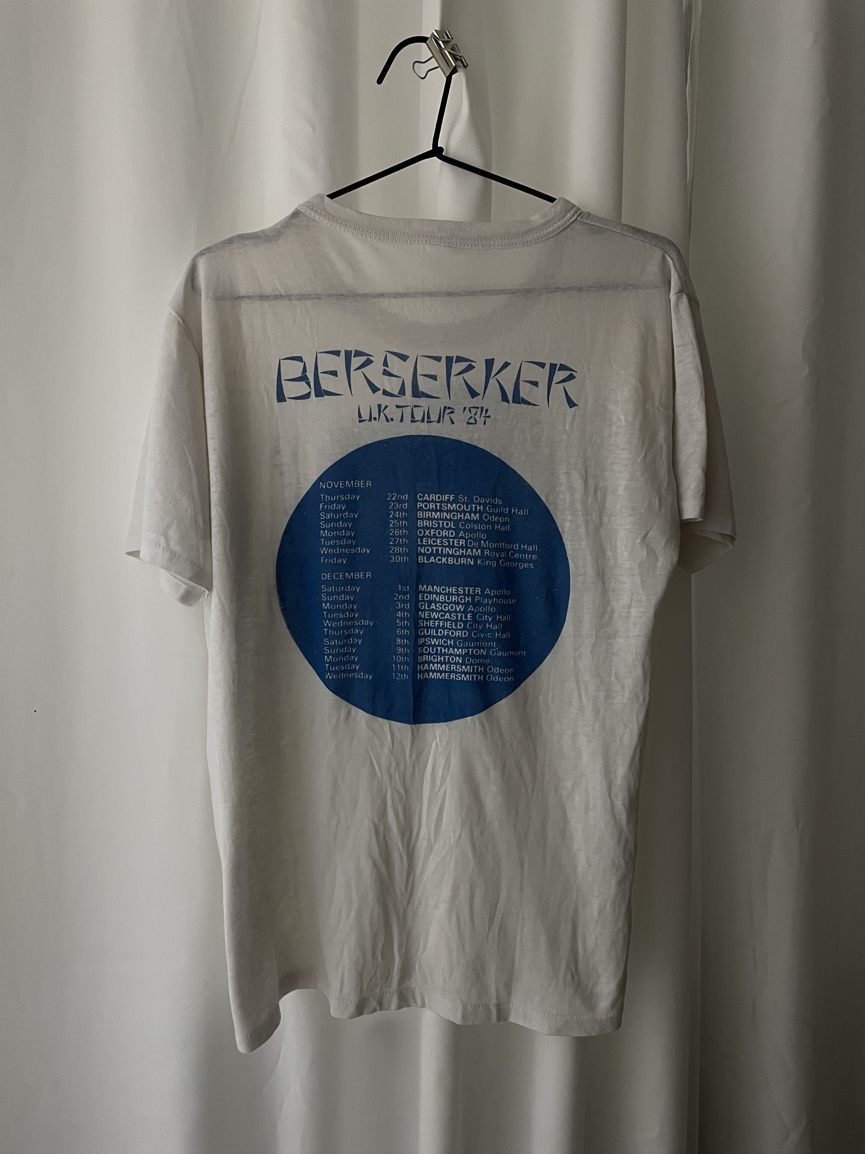 Vintage Vintage 1984 Gary Numan Berserker Tour Uk Shirt Size US S / EU 44-46 / 1 - 6 Thumbnail