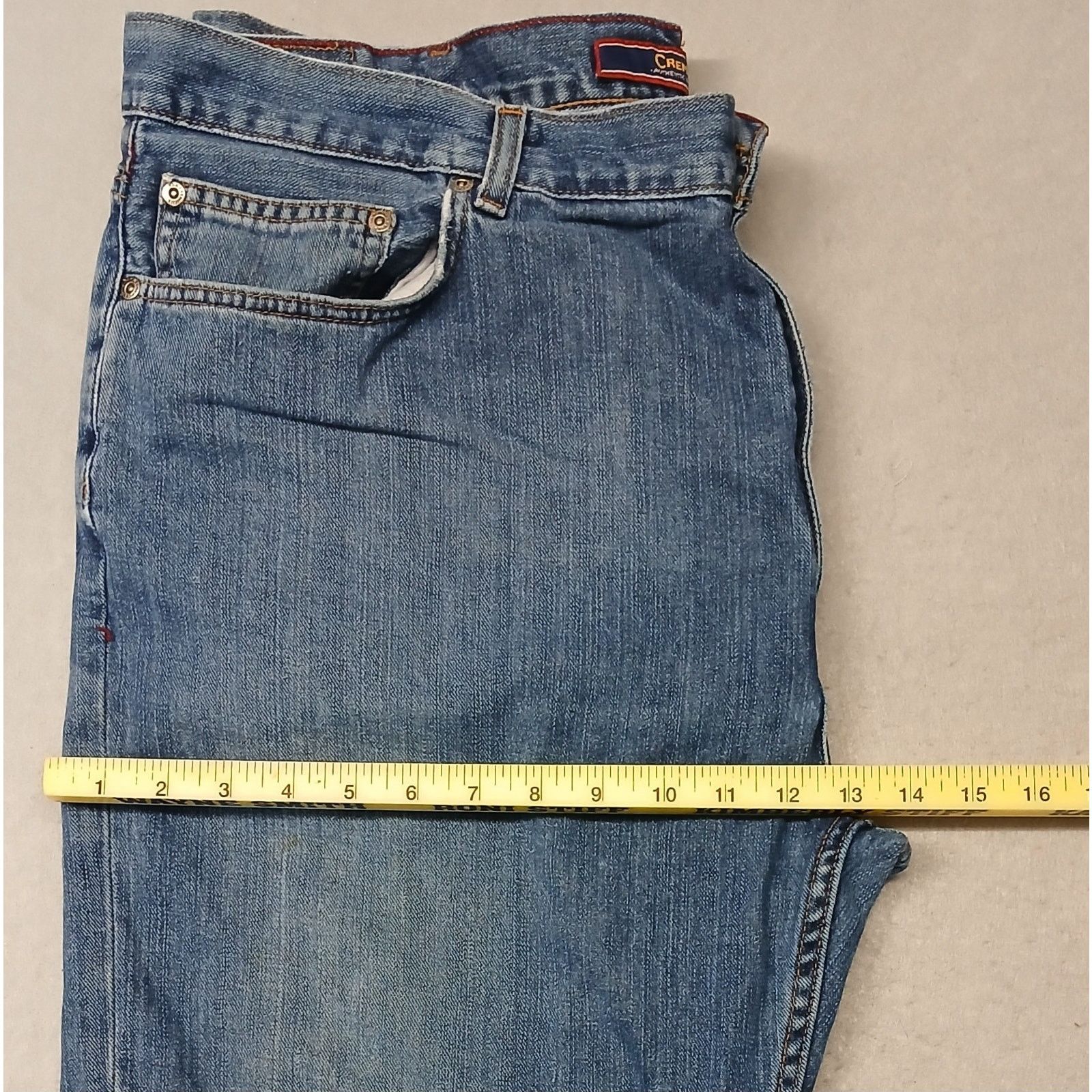 Cremieux Cremieux (42x28) Men's Relaxed Straight Fit Blue Denim Jeans Size US 32 / EU 48 - 3 Thumbnail