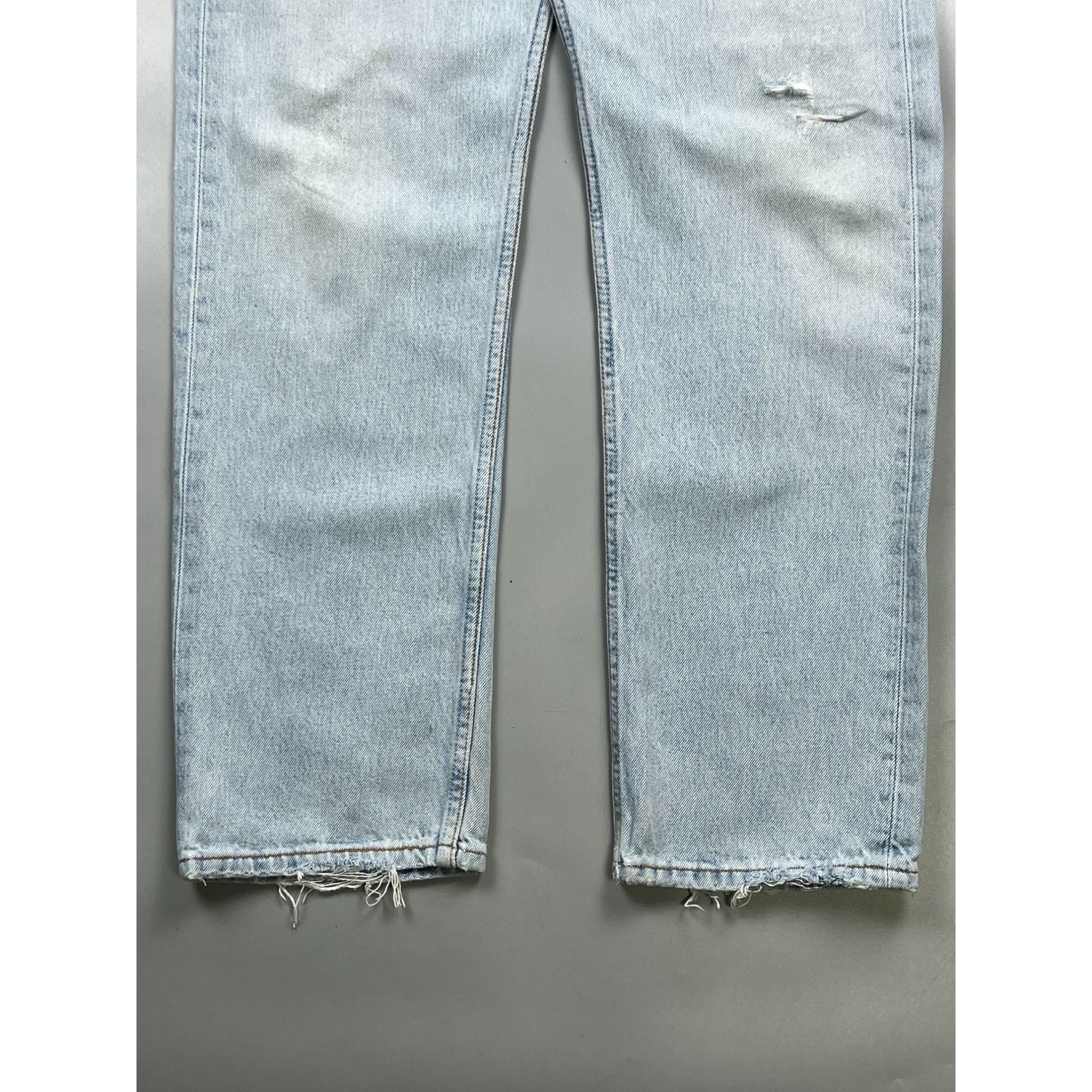 Levi's Levi’s 501 Made in USA Light Wash Denim Jeans Pants (Y0898) Size US 34 / EU 50 - 4 Thumbnail