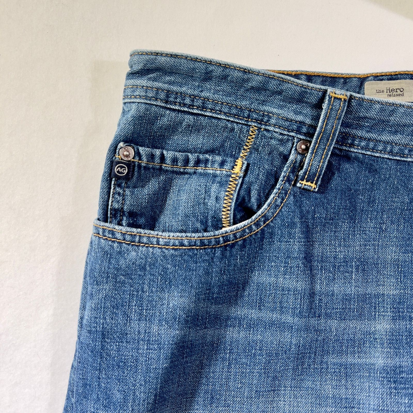 AG Adriano Goldschmied Adriano Goldschmied Denim Jean Hero Relaxed Men 40W 32L USA Size US 40 / EU 56 - 9 Thumbnail