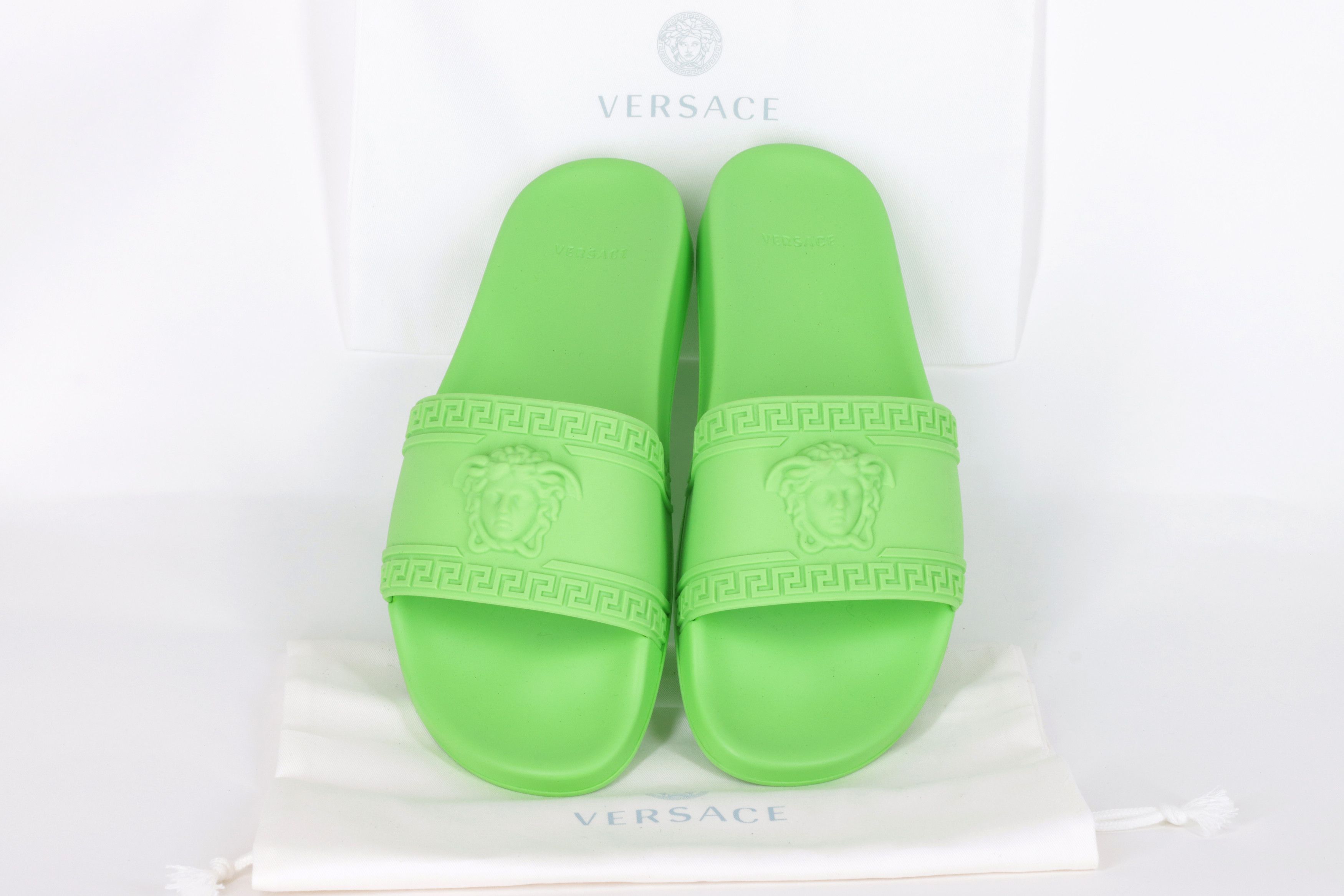 Green versace slides fashion