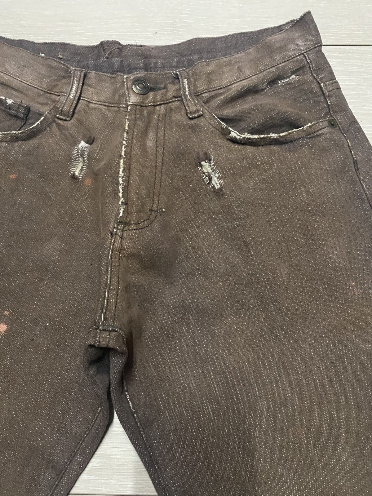 Japanese Brand Vintage Japanese Brand Distressed SLim Fit Streetwear Jeans Size US 29 - 8 Thumbnail