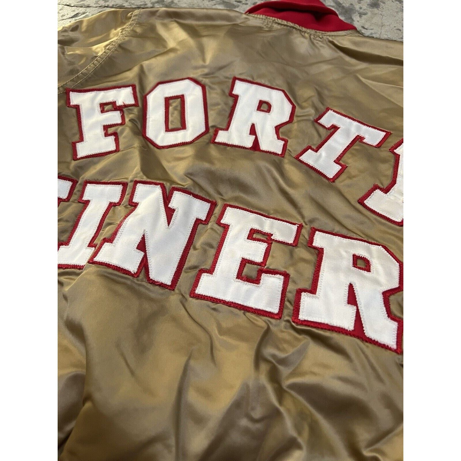 Wilson San Francisco 49ers mens Forty Throwback Gold Red satin Size US S / EU 44-46 / 1 - 5 Thumbnail