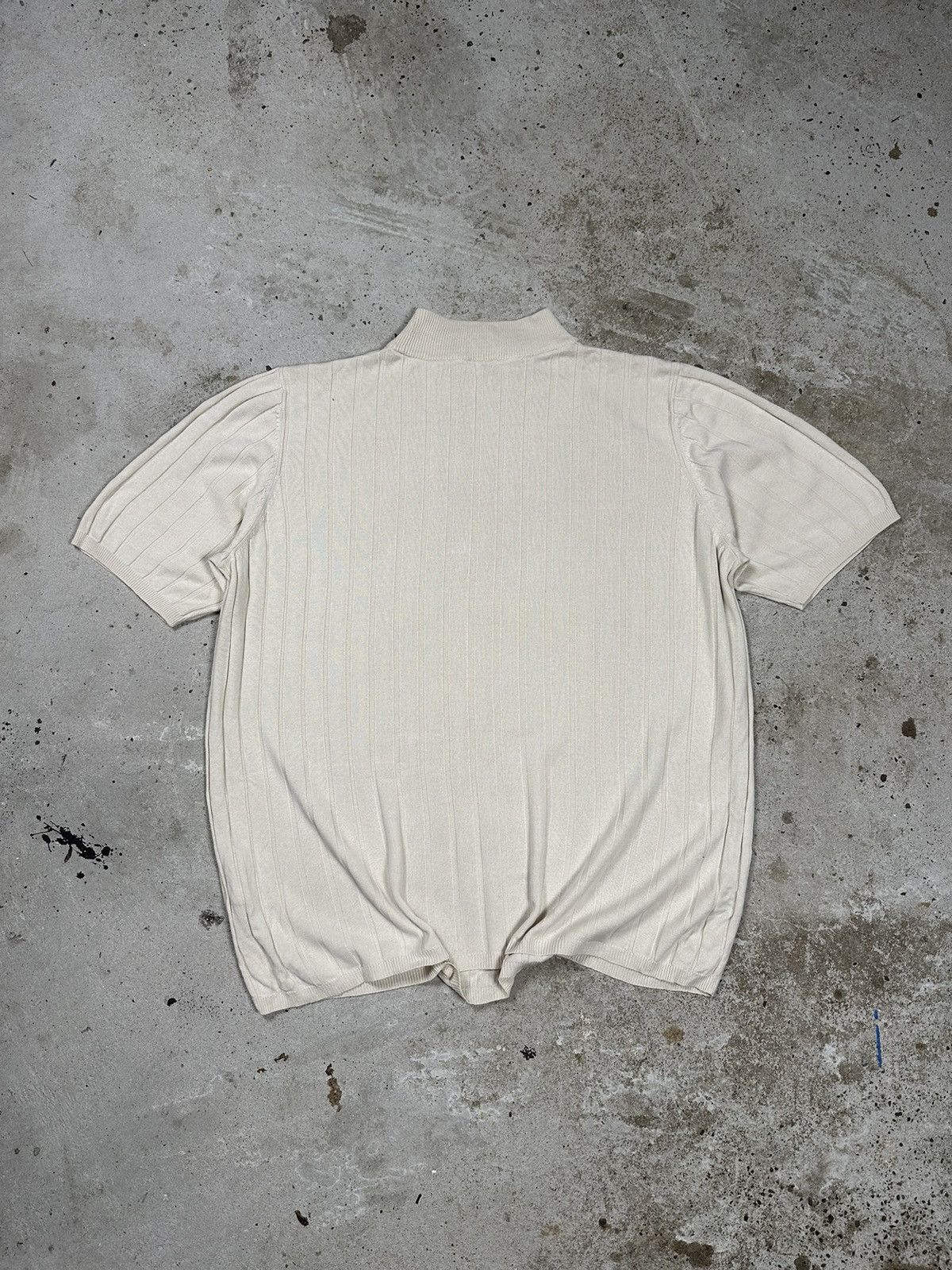 Japanese Brand × Vintage Vintage 90s Old Money Style Short Sleeve Silk Wool Sweater Size US L / EU 52-54 / 3 - 2 Thumbnail