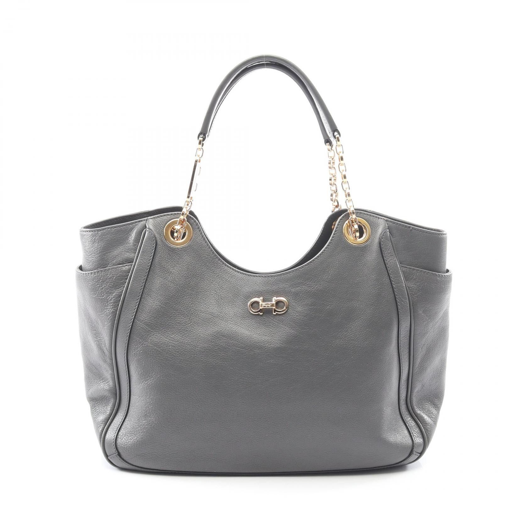 Salvatore Ferragamo Salvatore Ferragamo Salvatore Ferragamo Double Gancini Leather Tote Bag Leather Tote Bag 21B974 DUTY FREE for USA Size ONE SIZE - 1 Thumbnail