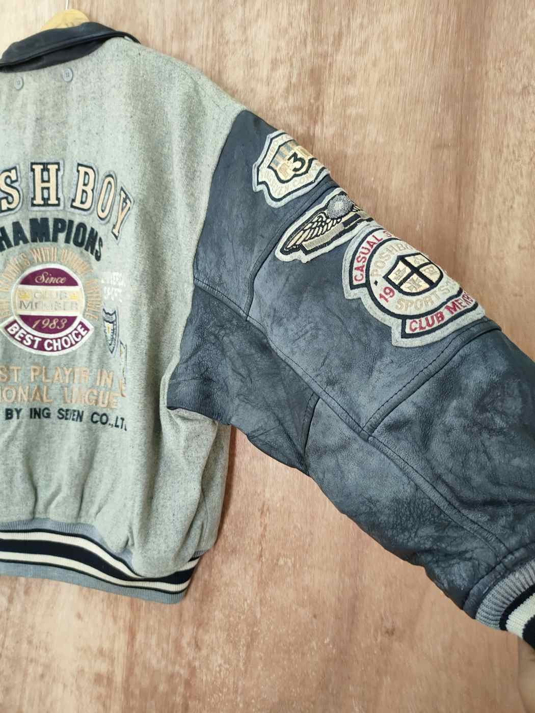 Vintage Posh Boy champion faded wool varsity jacket #4094DLAL Size US M / EU 48-50 / 2 - 15 Thumbnail