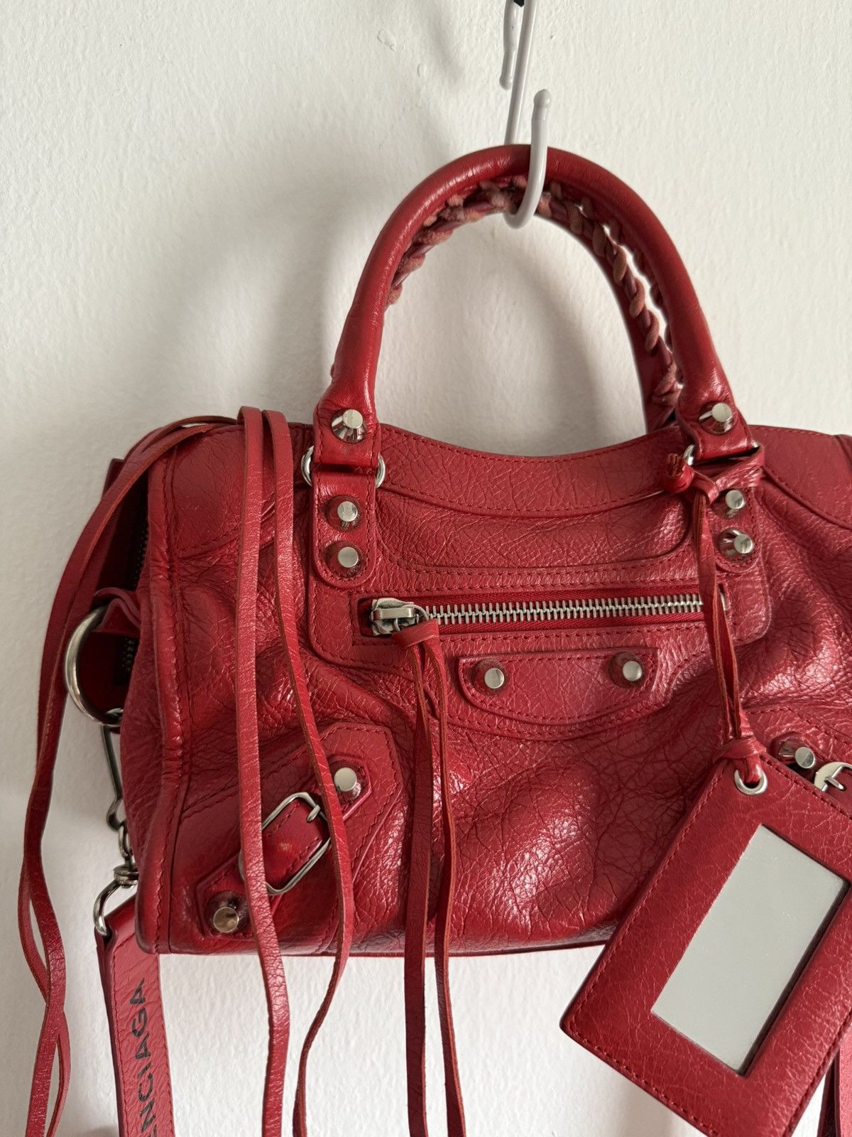Balenciaga Balenciaga Classic Mini City Red lambskin Shoulder bag Size ONE SIZE - 6 Thumbnail