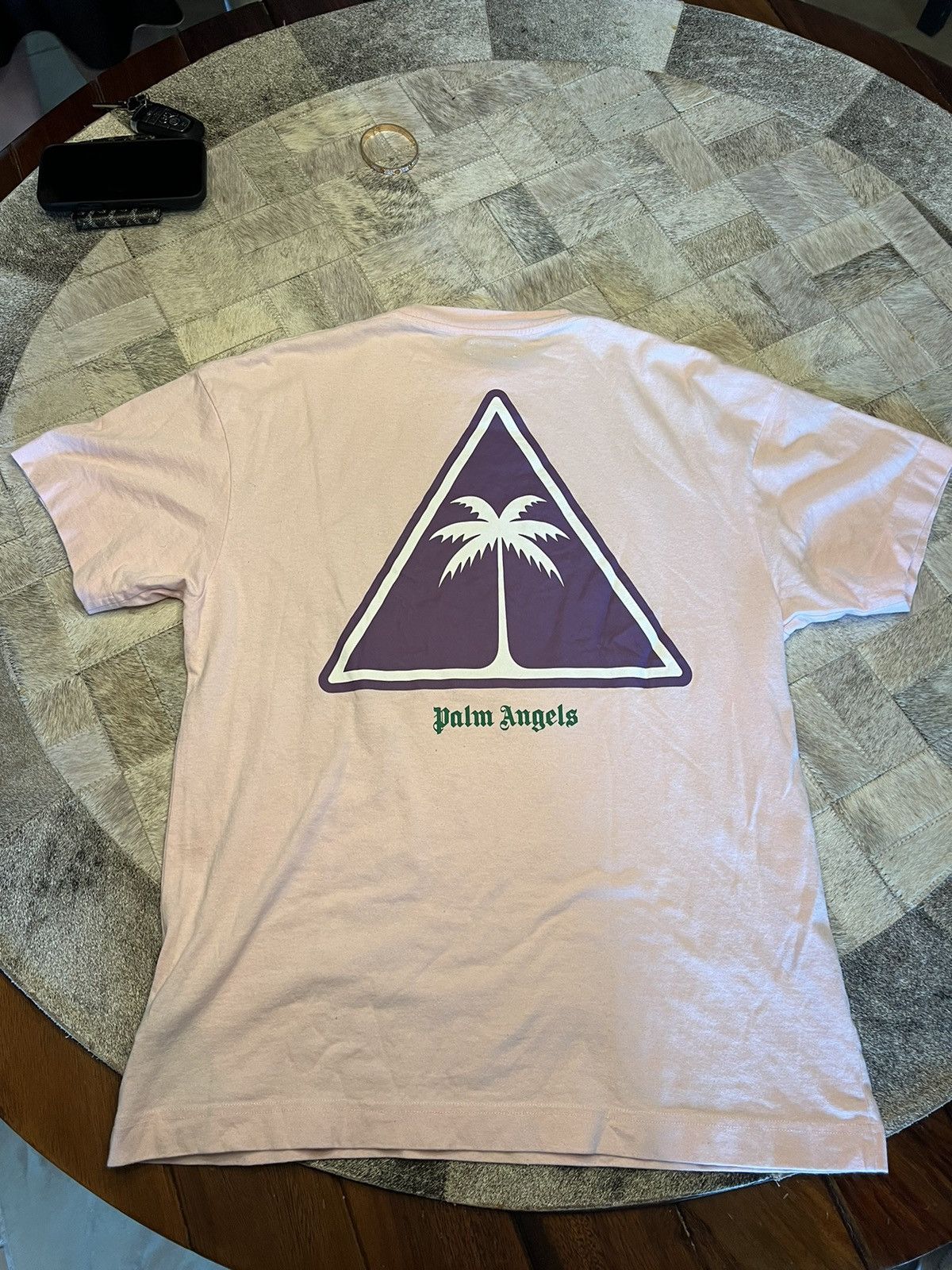 Palm Angels Pink Palm Logo Tee