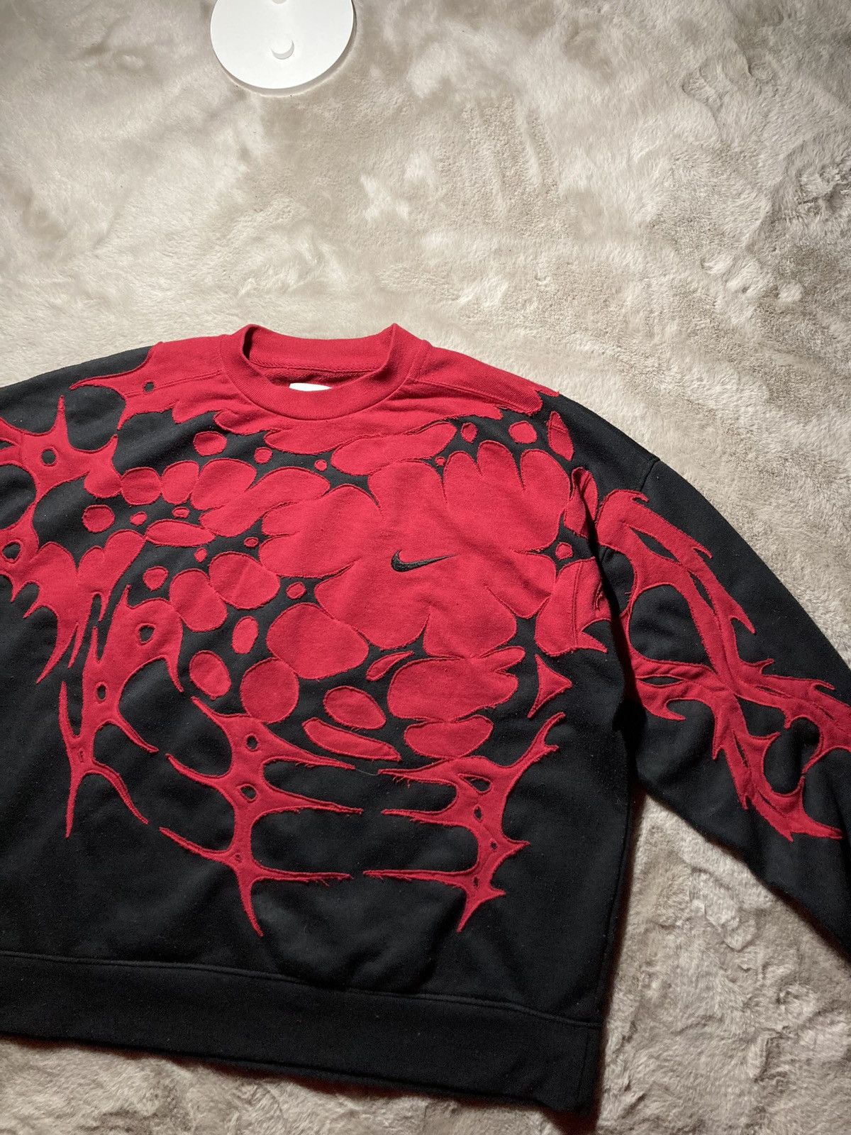 Nike × Vintage ⛩️Nike sweatshirt custom vintage y2k eye boxy distressed rare Size US L / EU 52-54 / 3 - 7 Thumbnail