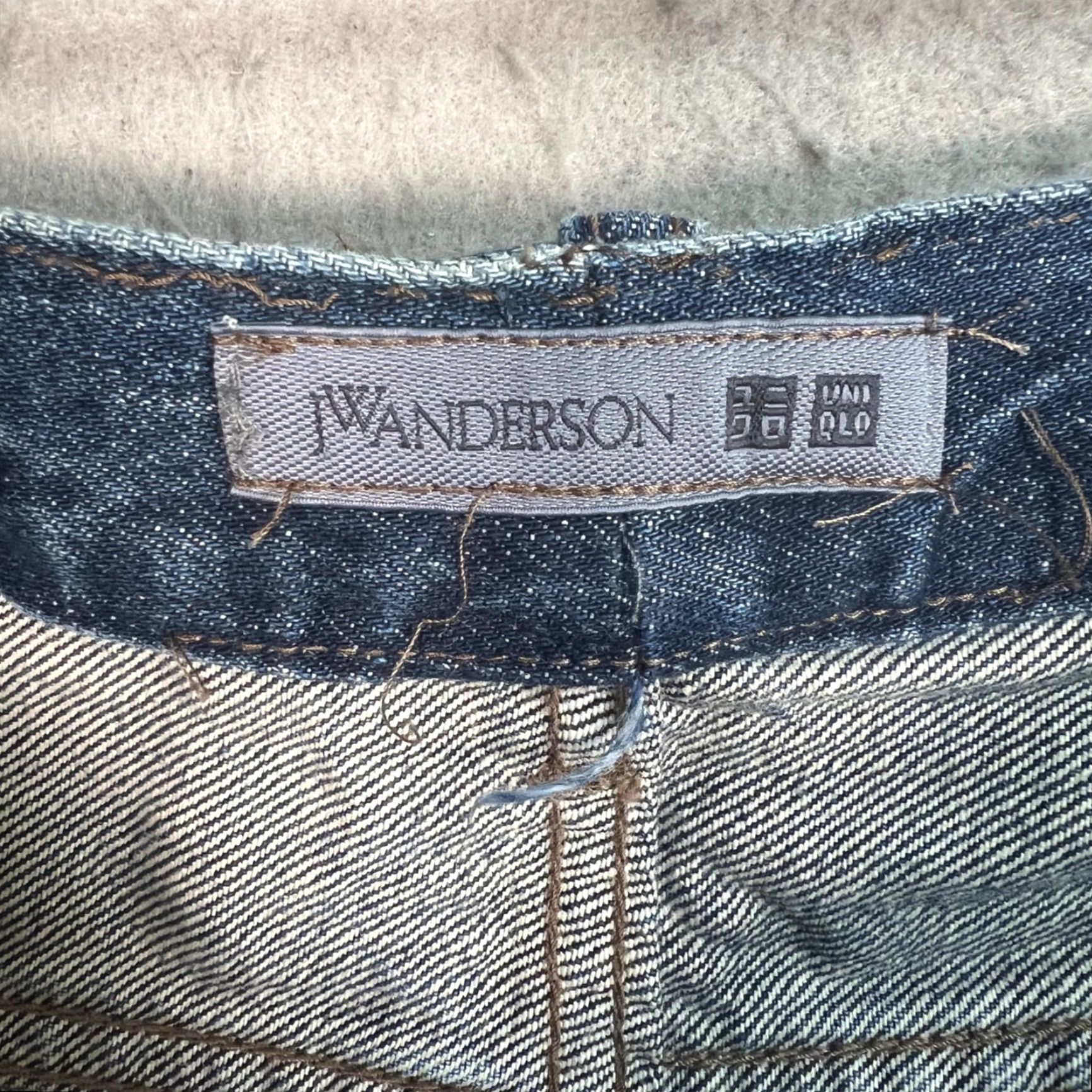 Uniqlo Uniqlo J.W. Anderson Womens Size 29 High-Waisted Straight Leg Denim Jeans Blue 5-Pocket Regular Rise Regular Color: Blue Jeans Women 29s Size 29" - 3 Thumbnail